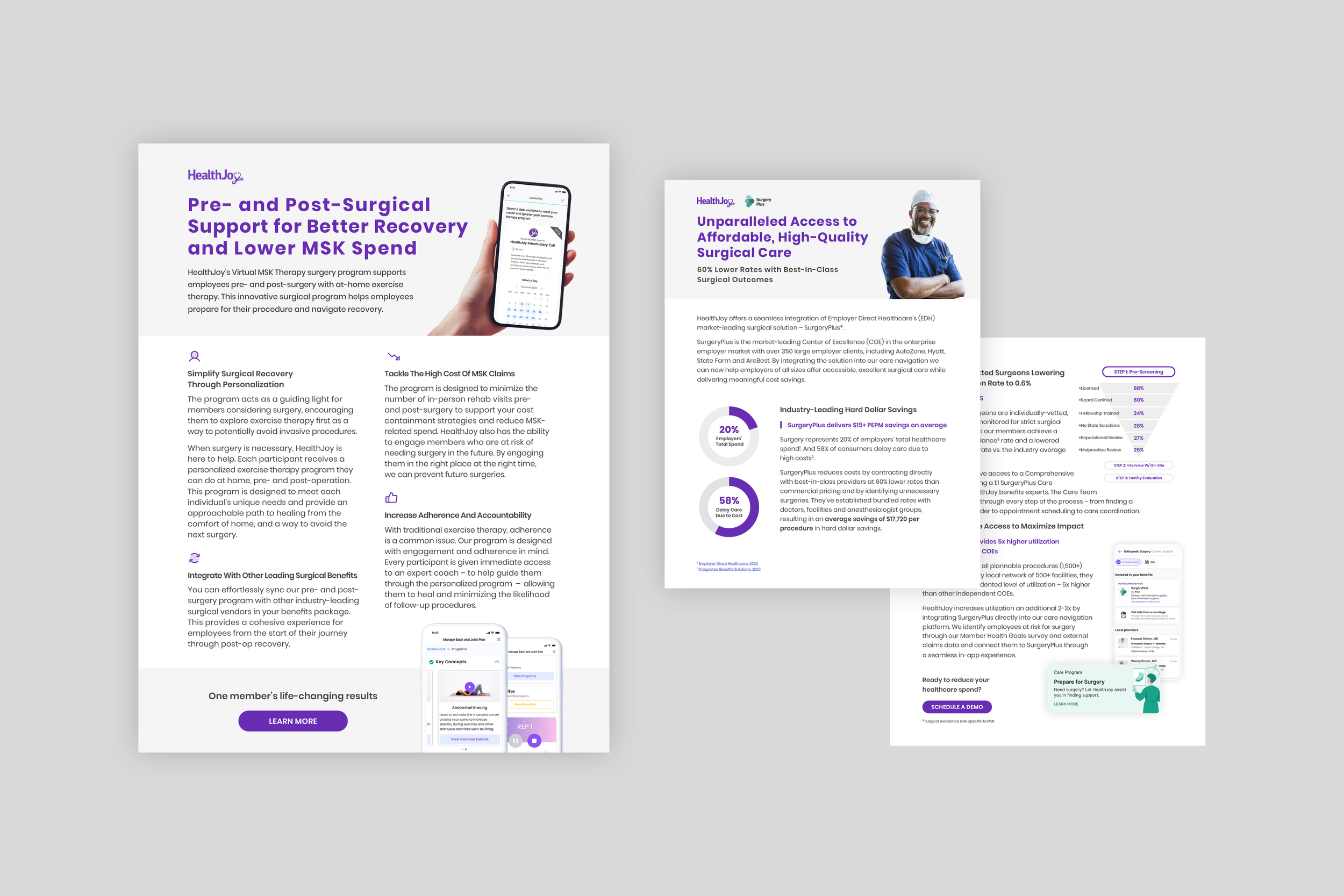 One Pager examples - single and double sided.