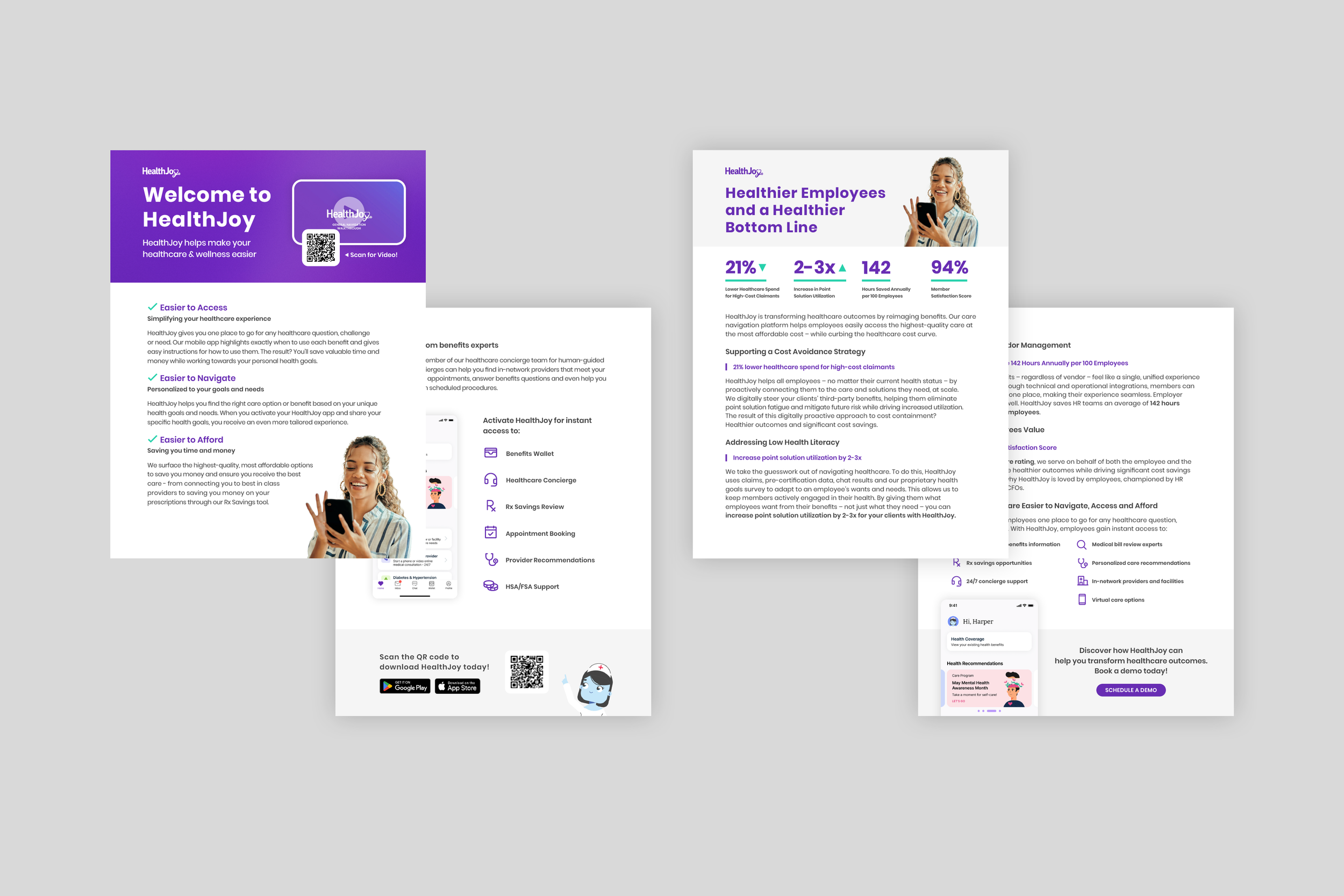 Welcome One Pager  - Member version (left) and Broker/Employer Version (right)