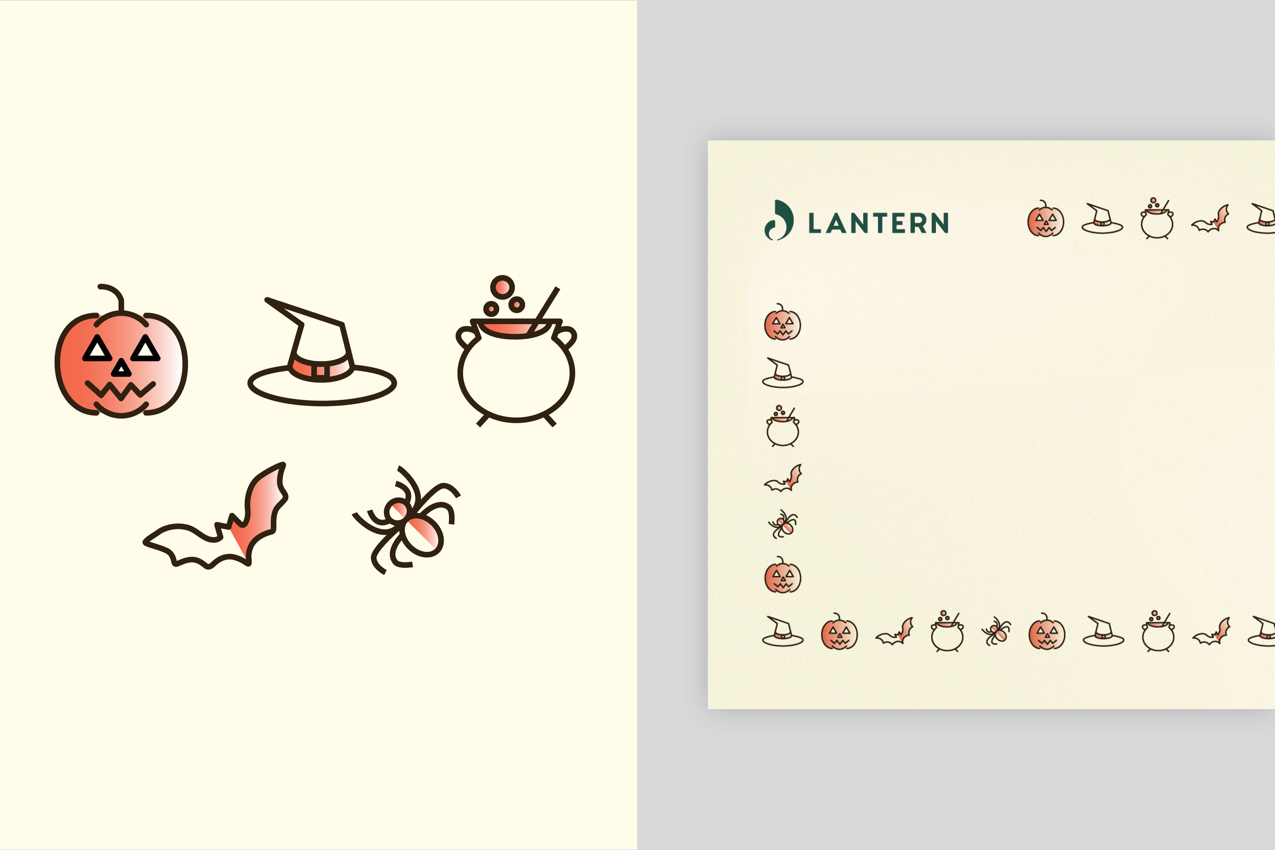 A closer look at icons used for the cookie inspired zoom background.