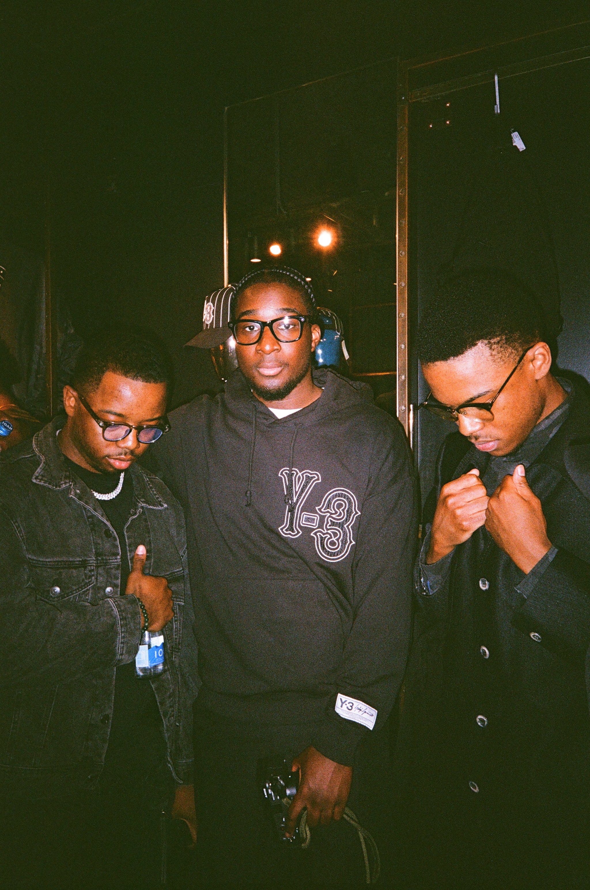 Adidas Y-3 fashion film's emerging filmmaker and director, Hansel Ako  and friends at the launch event.