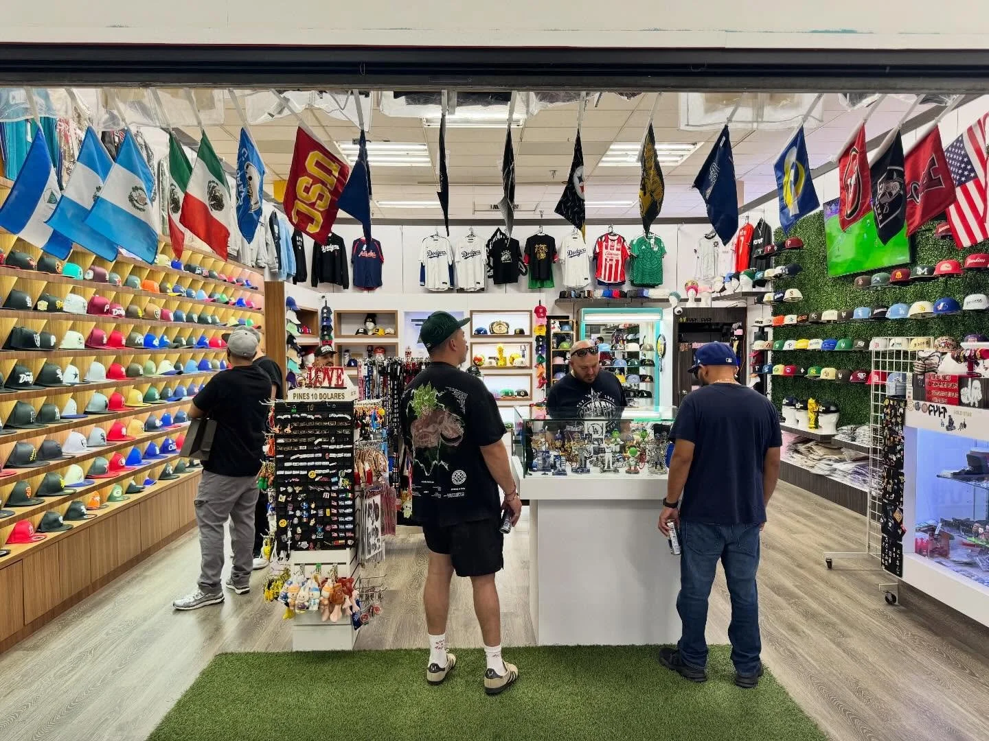 Gold Star Hat &amp; Lapel Pin Store inside PLAZA MEXICO// Californiacated the Brand come shop with us before you go anywhere. #lapelpins #lapelpinstyle #marijuanaclothing #californiacated_thebrand