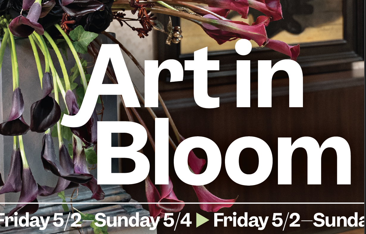Postcard for the MFA's popular annual event, Art in Bloom. 