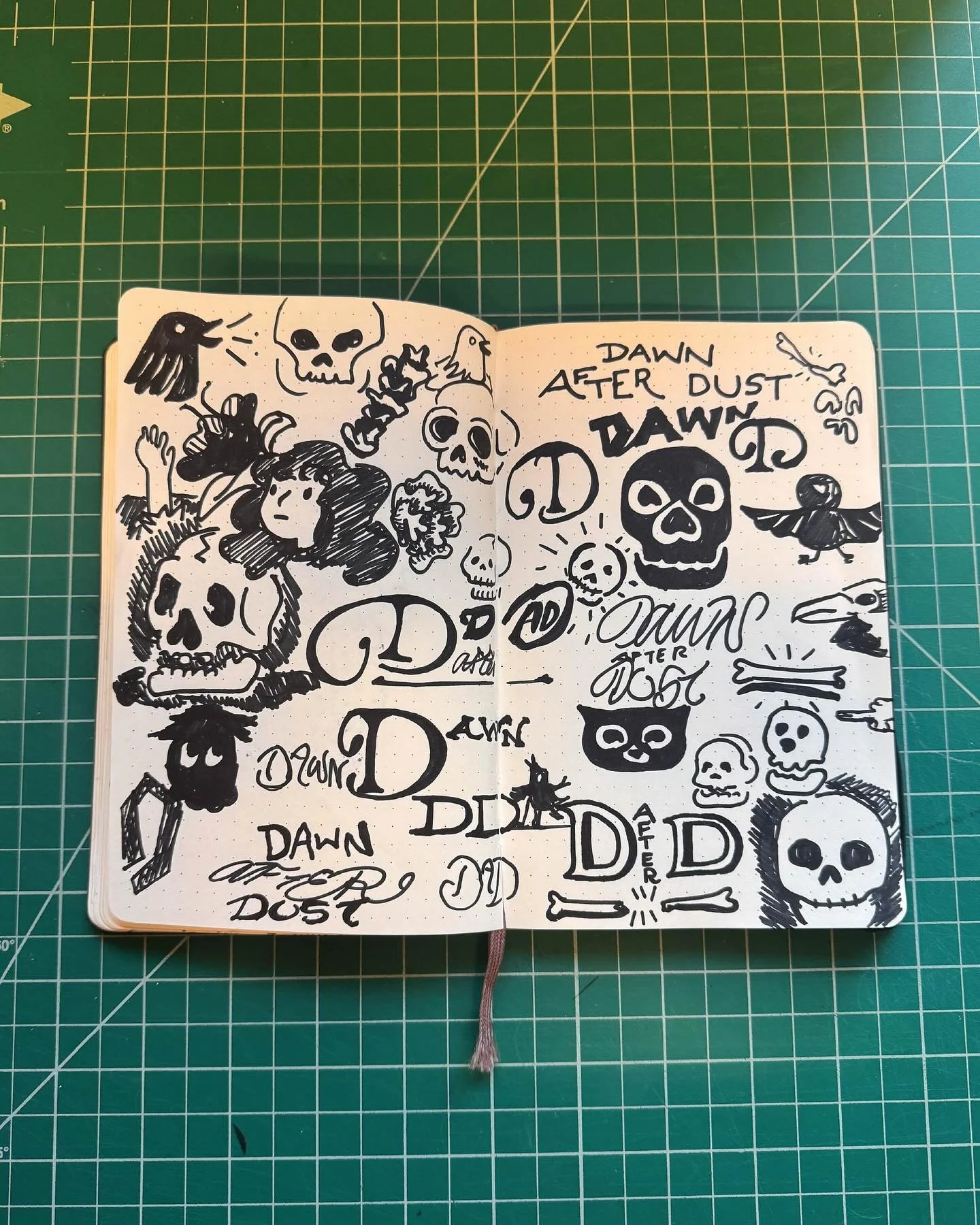 Some behind the scenes of my branding of Dawn to Dust 👀

all started from this chaotic sketch page > some digital sketching/ideation > bringing it all digital to create the full identity!