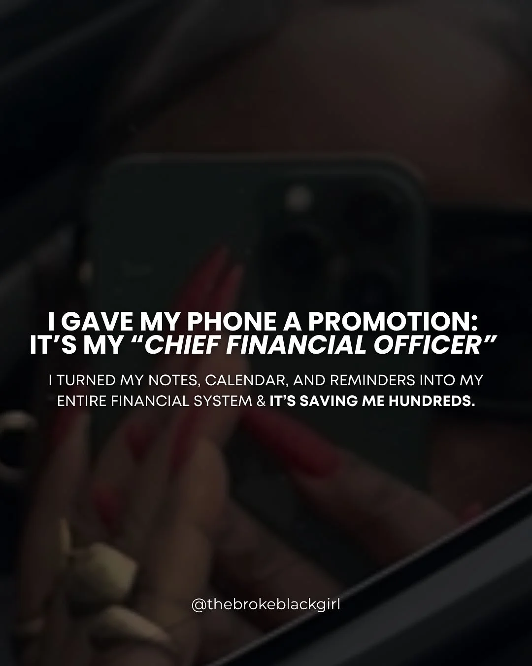 I gave my phone a promotion, it&rsquo;s my CFO now 💼📱

No fancy apps or complicated budgets. Just me using what&rsquo;s already in my pocket to keep my money in order.

Every week I open my Notes app to plan my spending, drop my bills into my Calen