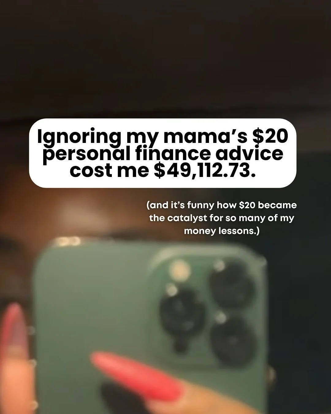 If you&rsquo;ve read Moving Beyond Broke, then you already know, my whole saving money story started with $20.

Back then, my mama told me to save twenty dollars from every paycheck. I didn&rsquo;t listen. I thought it was too small to matter. I told