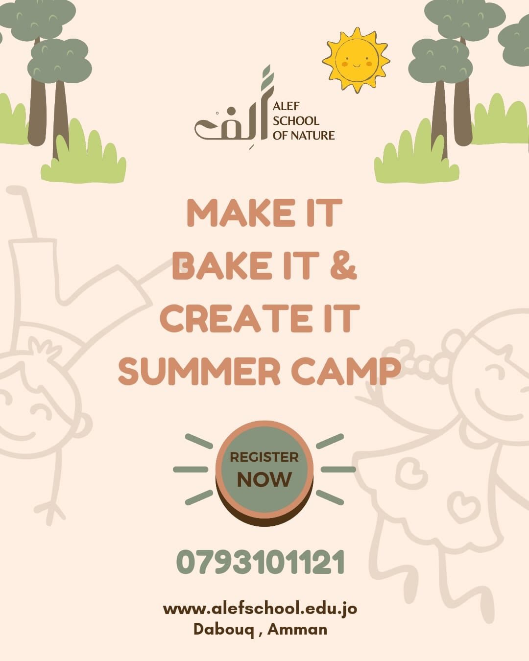 Join us for a unique summer camp experience on a first come first served basis 🙏❤️

انضموا إلينا لتجربة مخيم صيفي مميزة وفريدة، الأماكن محدودة بأسبقية الحجز 🙏❤️