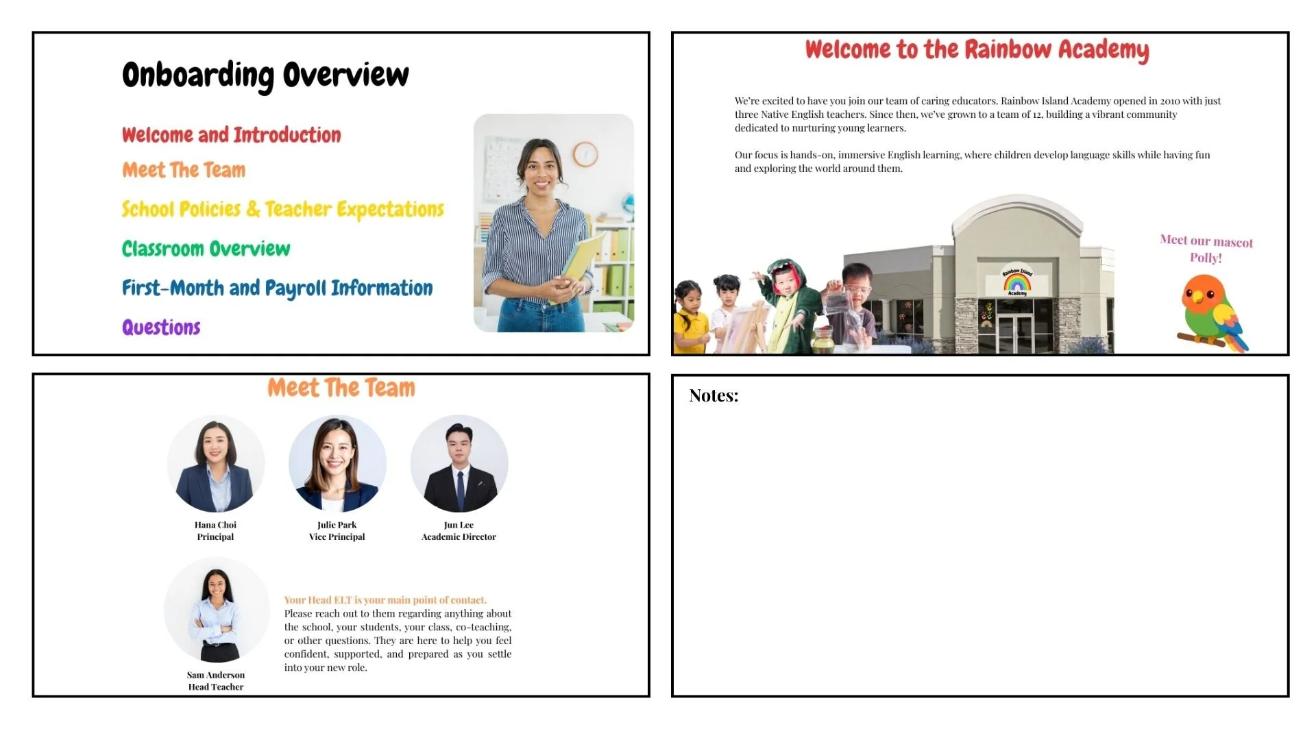 A teacher's copy to follow along and take notes