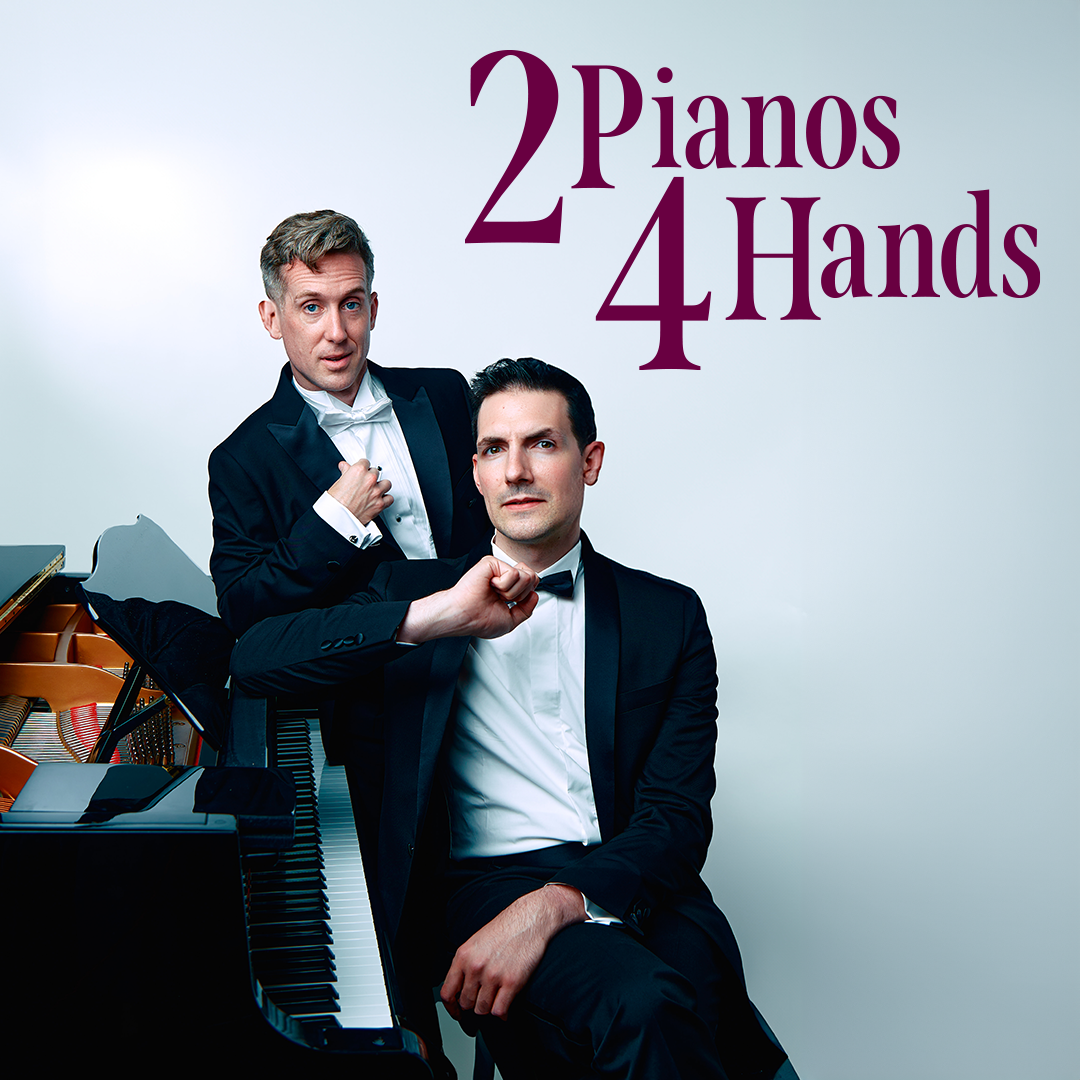 Matt McGloin and Adam LaSalle in Northlight Theatre's 2 PIANOS 4 HANDS