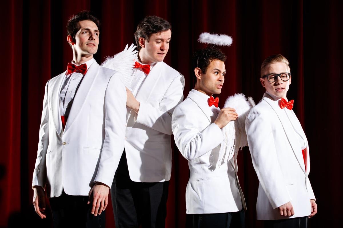 Adam LaSalle, Matt Edmonds, Yando Lopez, and Christopher Ratliff in FOREVER PLAID at Theatre at the Center
