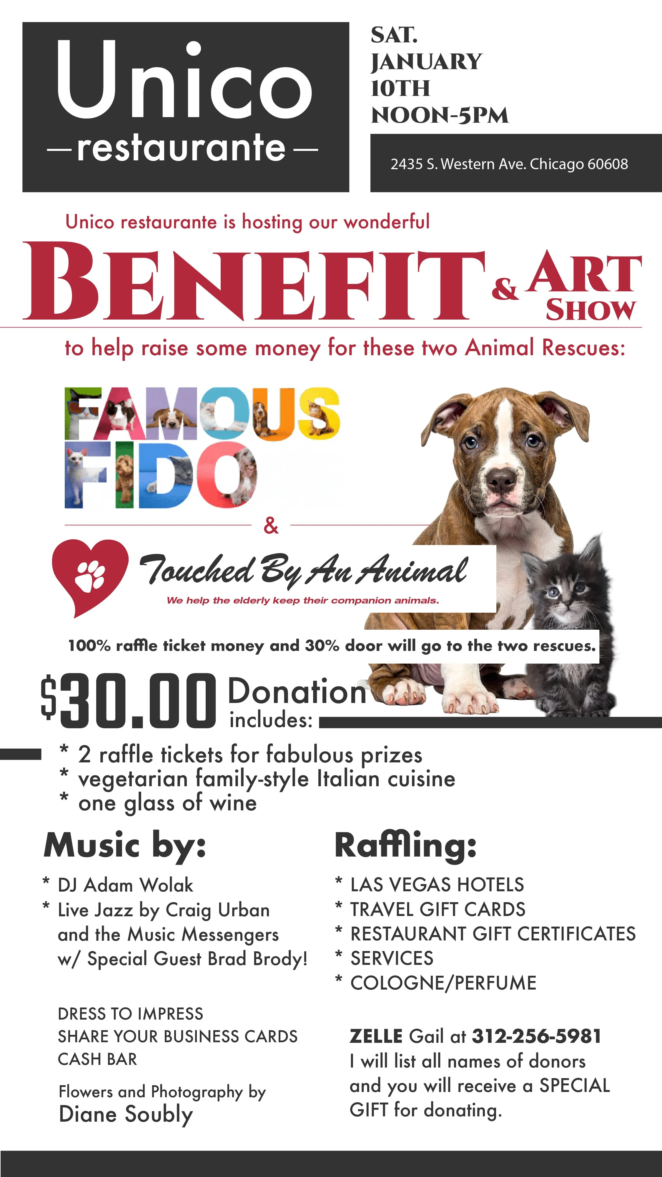 Unico Restaurante Benefit, Famous Fido, Touched by an Angel