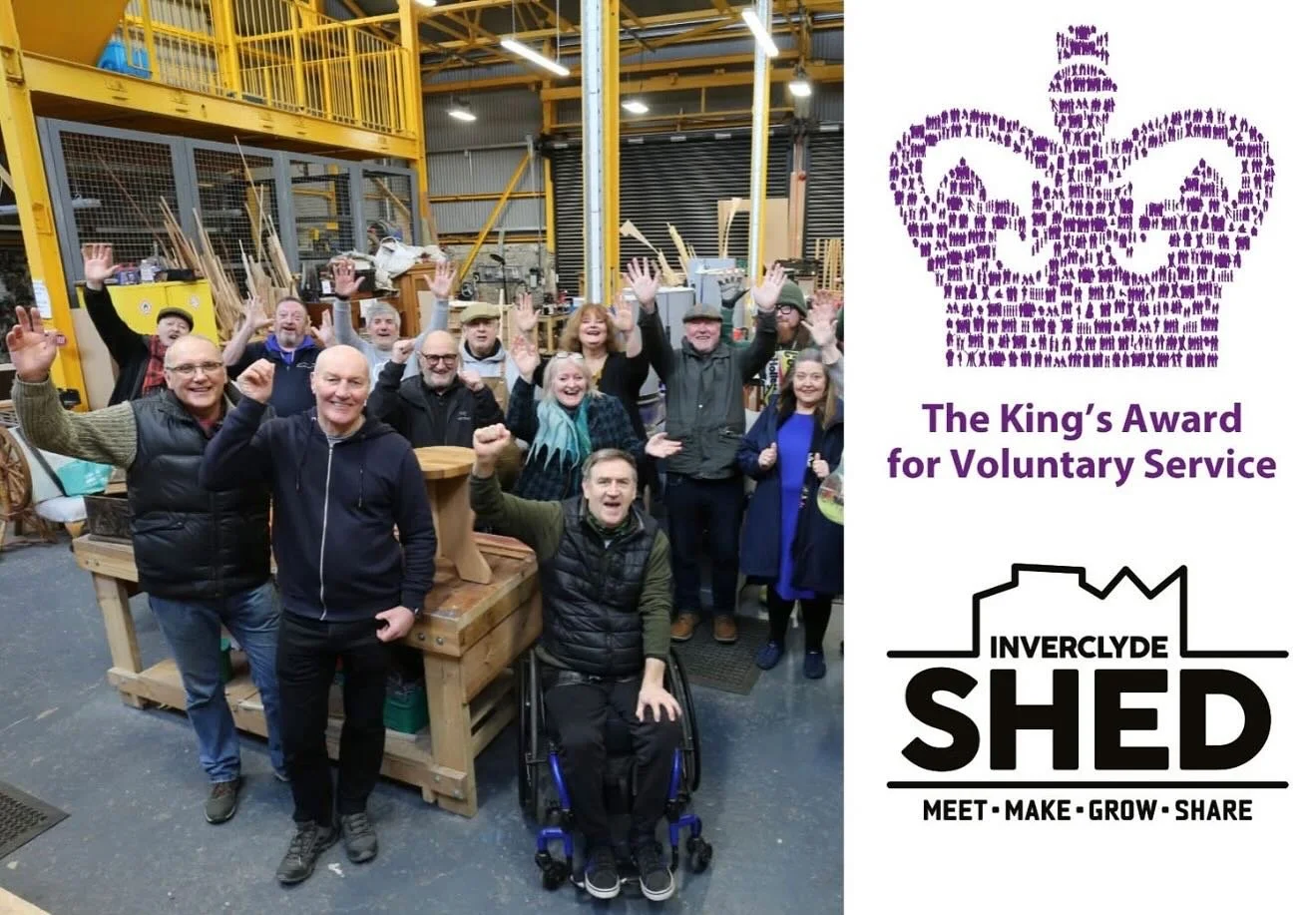 We are very honoured to receive the King&rsquo;s Award for Voluntary Service today for our voluntary community work across Inverclyde, from Port Glasgow, through Greenock to Gourock and beyond. 

We are a grassroots 100% volunteer run organisation an