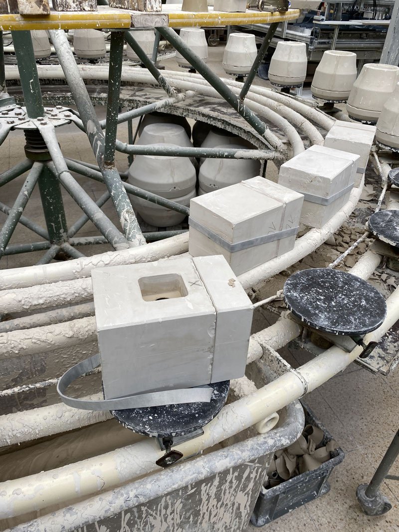 Plaster mold for casting the Diffusor Tri for Kober porcelain