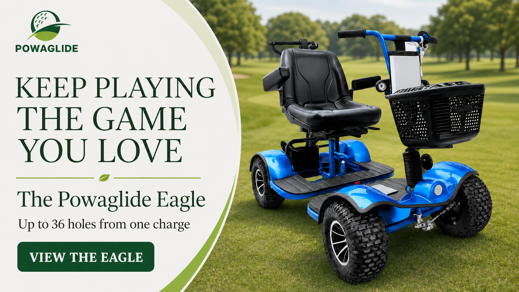 powaglide eagle single seater golf buggy
