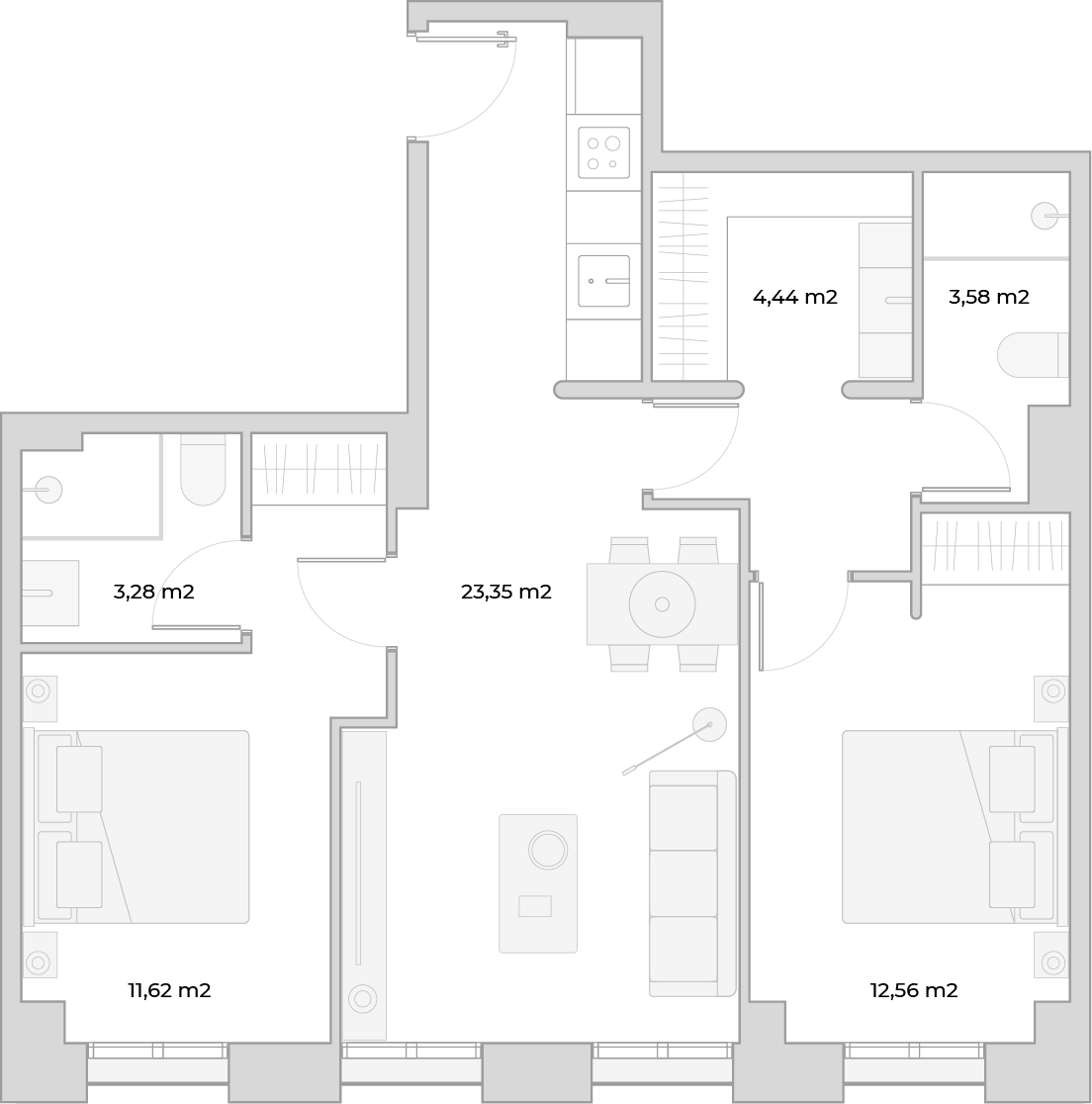SMC60 - Plantas 4, 5 y 6 - Letras F