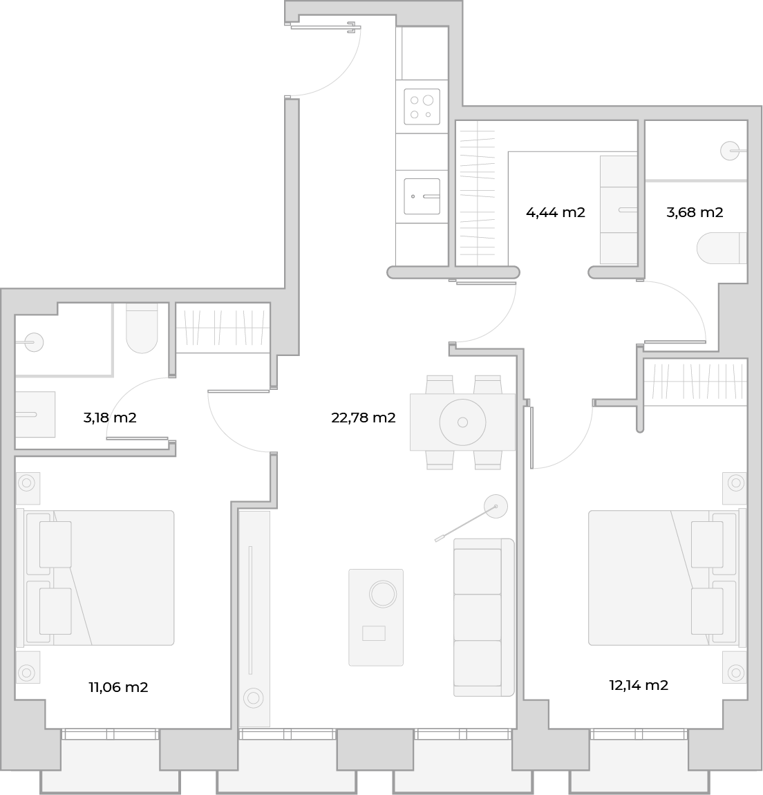 SMC60 - Plantas 1 y 2 - Letras F