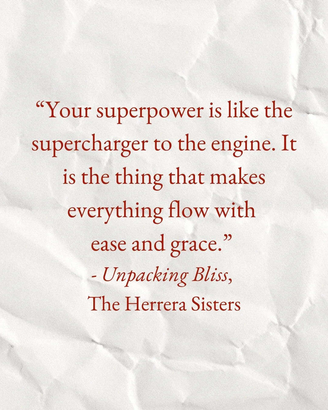 ✨ Your superpower isn't what you think it is.

We used to believe our superpower was our ability to push through anything&mdash;to keep going when everyone else would stop. Sound familiar?

But here's what we discovered while writing Unpacking Bliss: