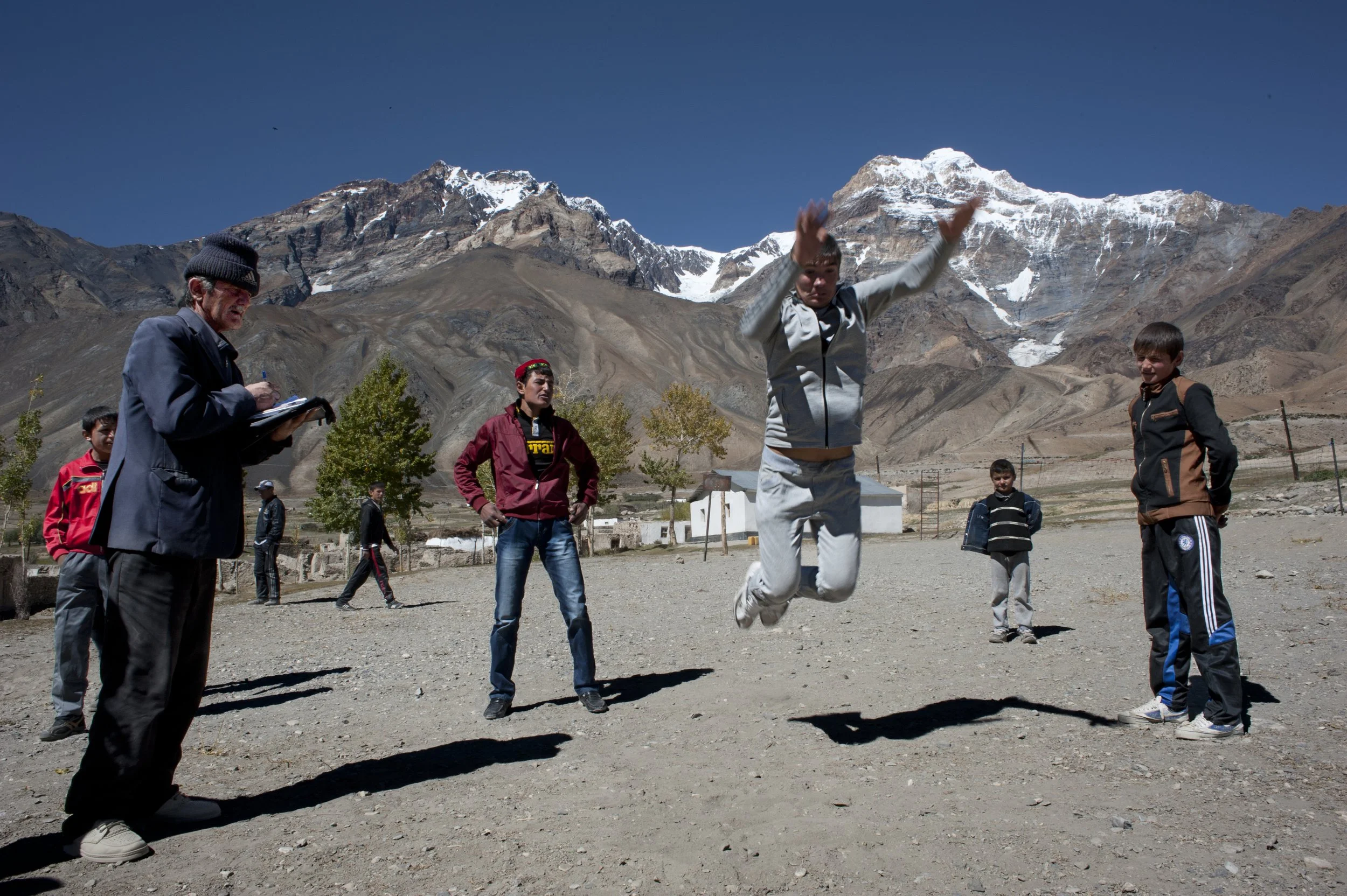 Physical education classes. In the village there are two schools, primary and secondary. There are 320 students.