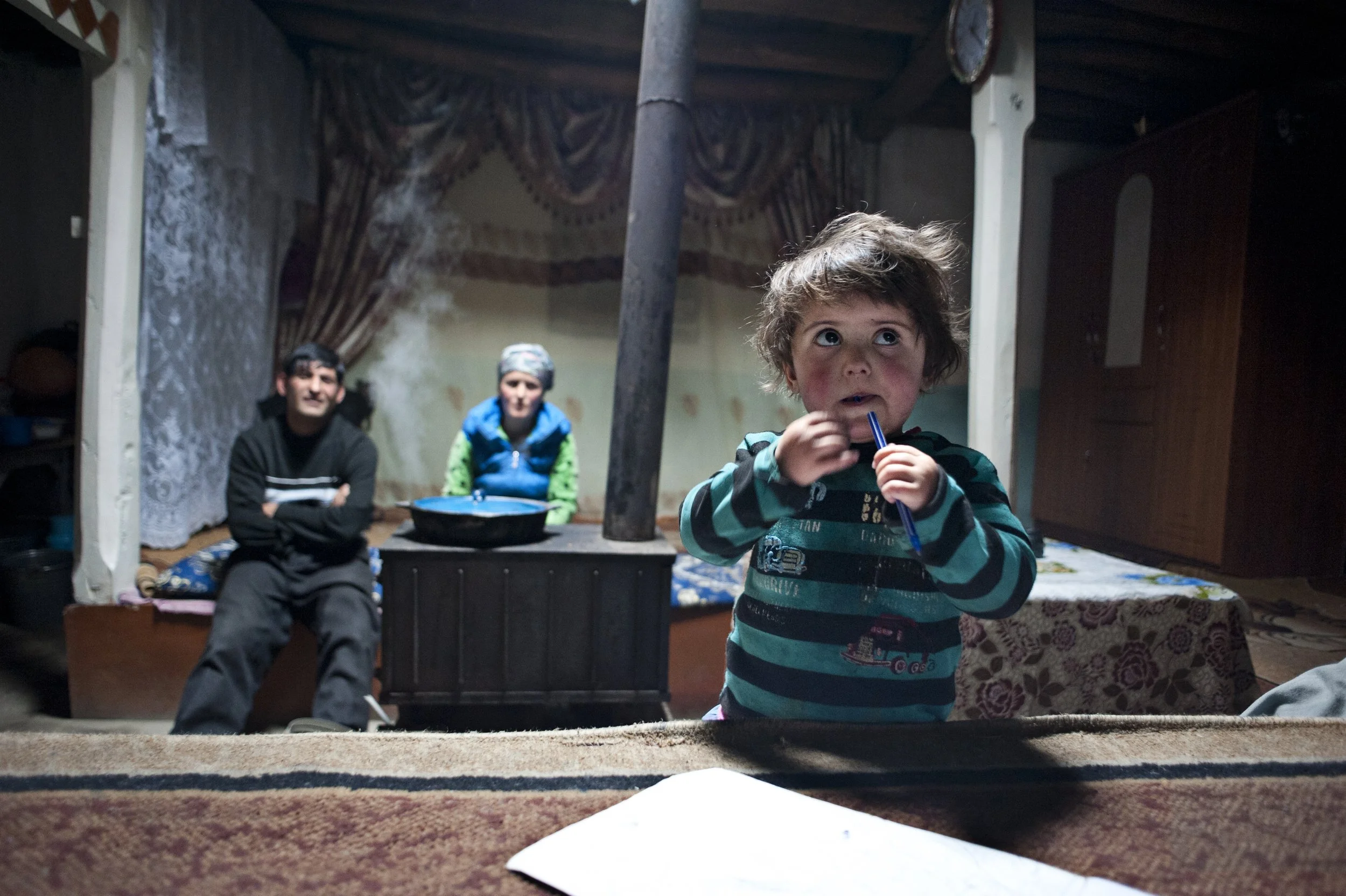 Pari is 27 years old and she is an English teacher in Basid. She and her husband are a well suited couple. She works at school and he takes care of the house, their four-year-old daughter and collects firewood. In the winter it is full-time work. You