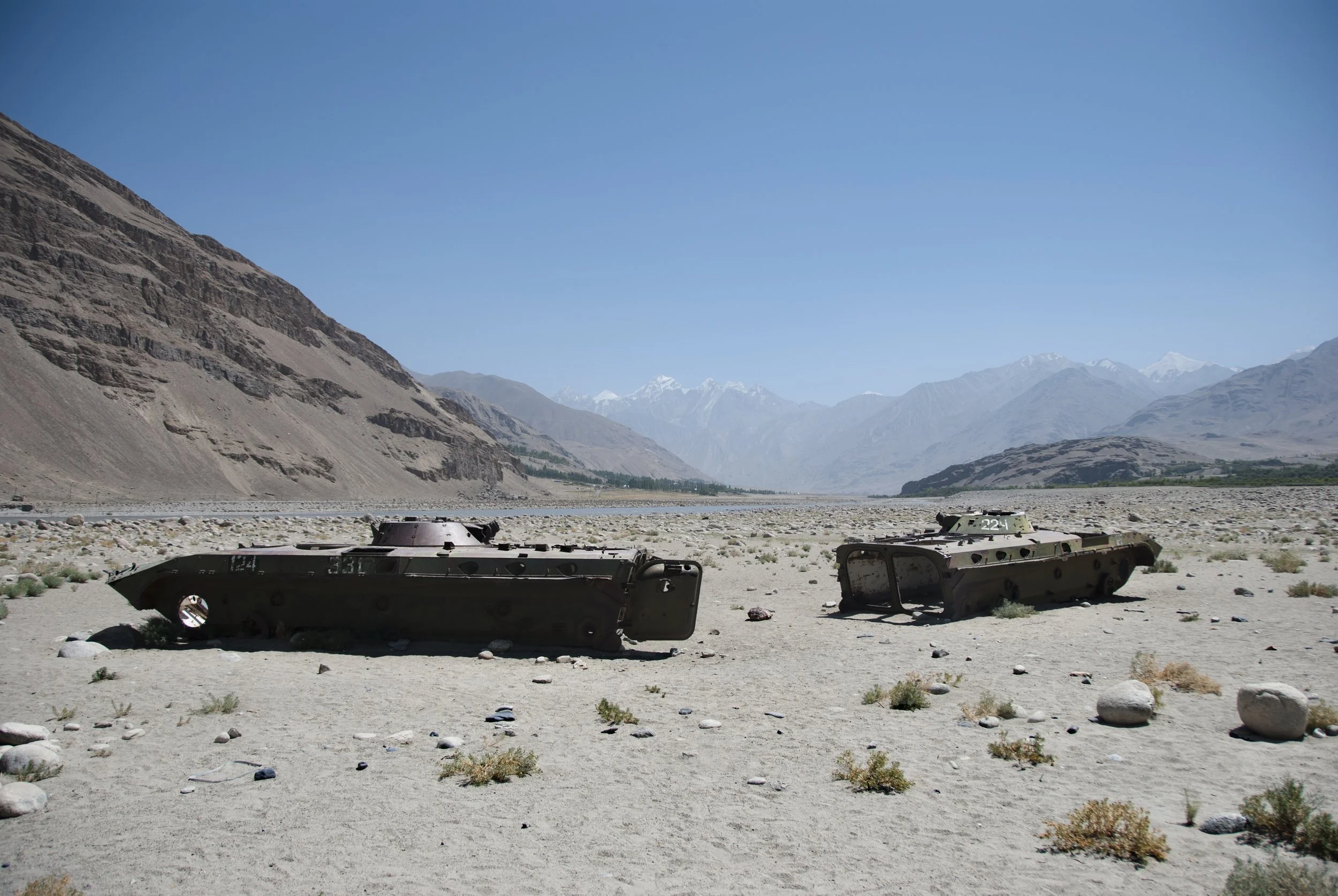 Tanks abandoned by USSR, the Wakhan Corridor, 2011
The tanks abandoned by USSR, at the Tajik-Afghan border in the Wakhan Corridor, a buffer zone during the Cold War.
Today, they are only a memory. They symbolize the hash past and they are warning for