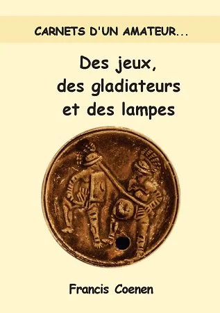 Book cover titled 'Carnets d'un amateur...' with a bronze coin illustration of two baseball players.