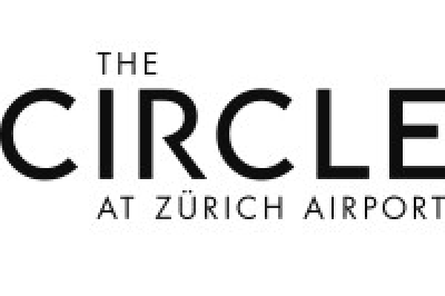 Logo mit Text "The Circle at Zürich Airport" in schwarzer Schrift auf weißem Hintergrund.
