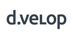 Logo mit dem Text 'd.velop' in dunkler Schrift auf weißem Hintergrund.