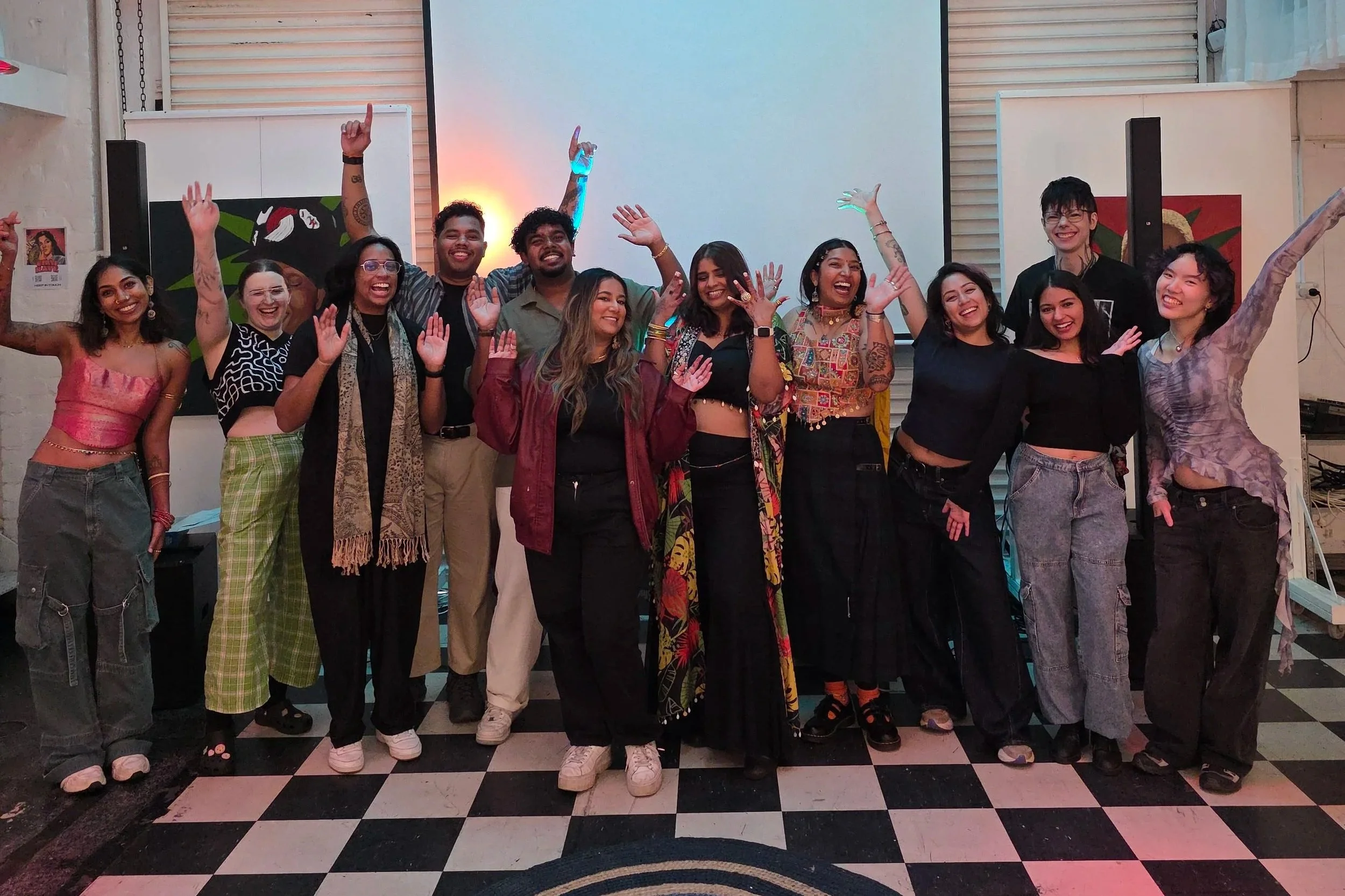 Group of people looking happy