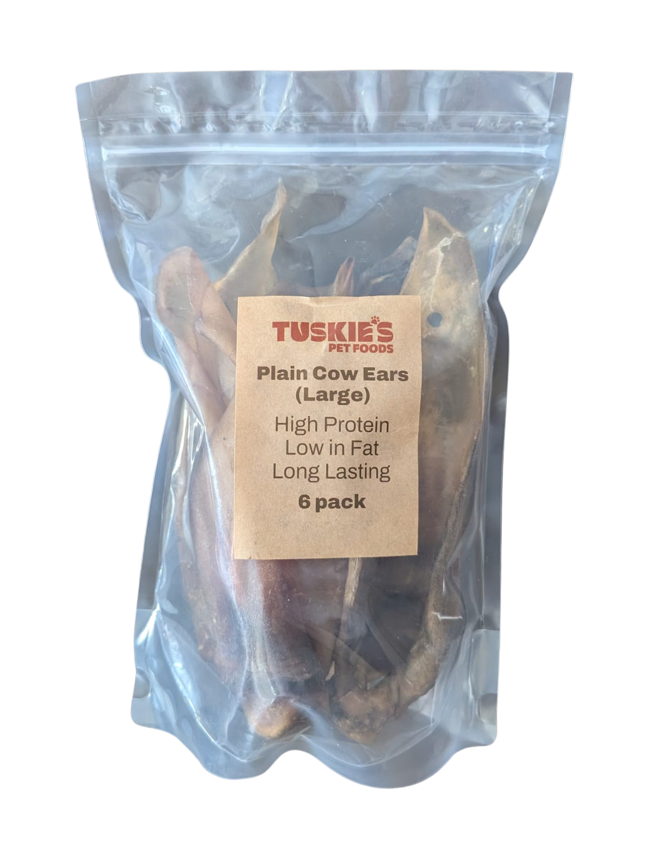 Plain Cow Ears 6 Pack