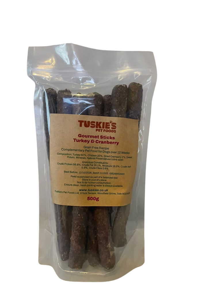 Gourmet Sticks  Turkey & Cranberry 500g