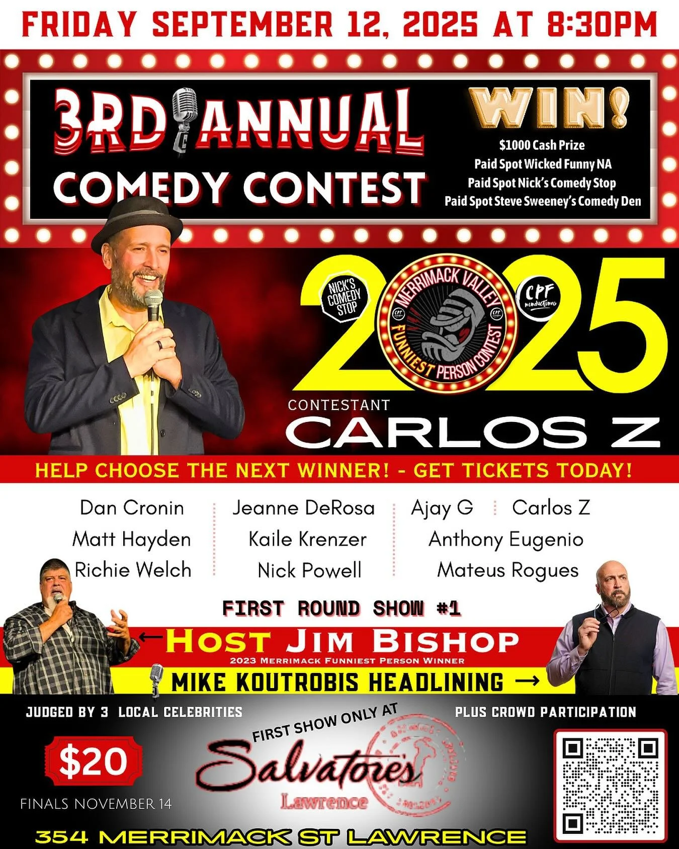 This Friday!! Come support me as I compete for comedy glory!!
@CPFProductions

@NicksComedyStop

@wickedfunnynorthandover