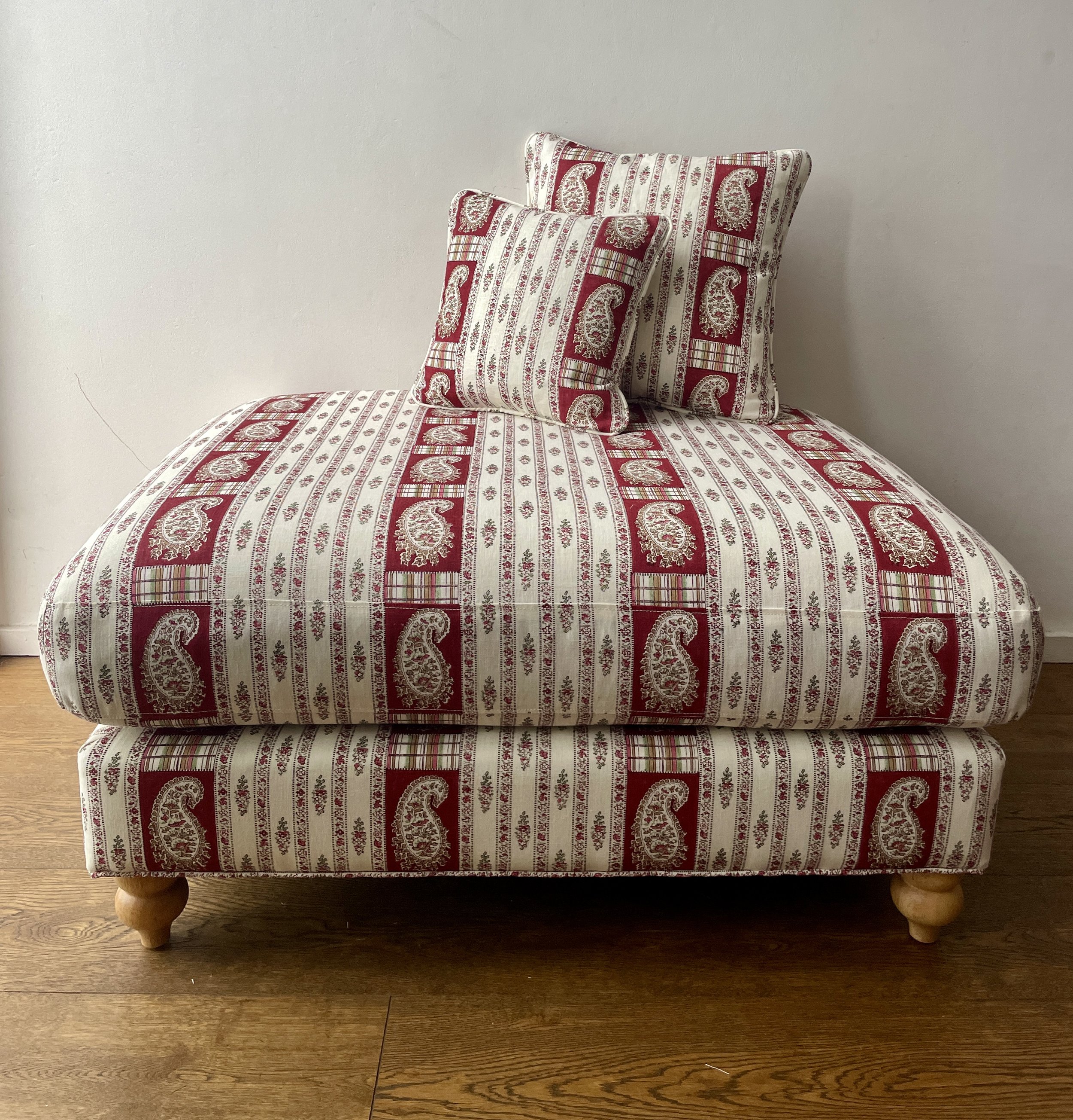 Pukka Print Ottoman, upholstery, bespoke, London, Herne Hill, Tulsa Hill, Streatham, Brixton, Clapham, West Norwood, soft furnishing, 