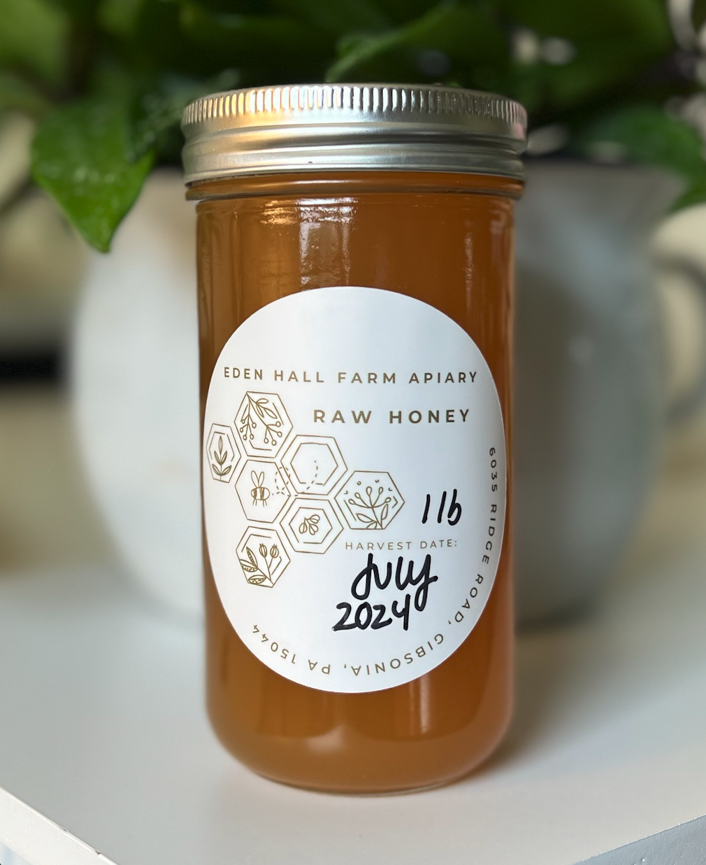 Eden Hall Farm's Raw Honey (16 oz. Jar)
