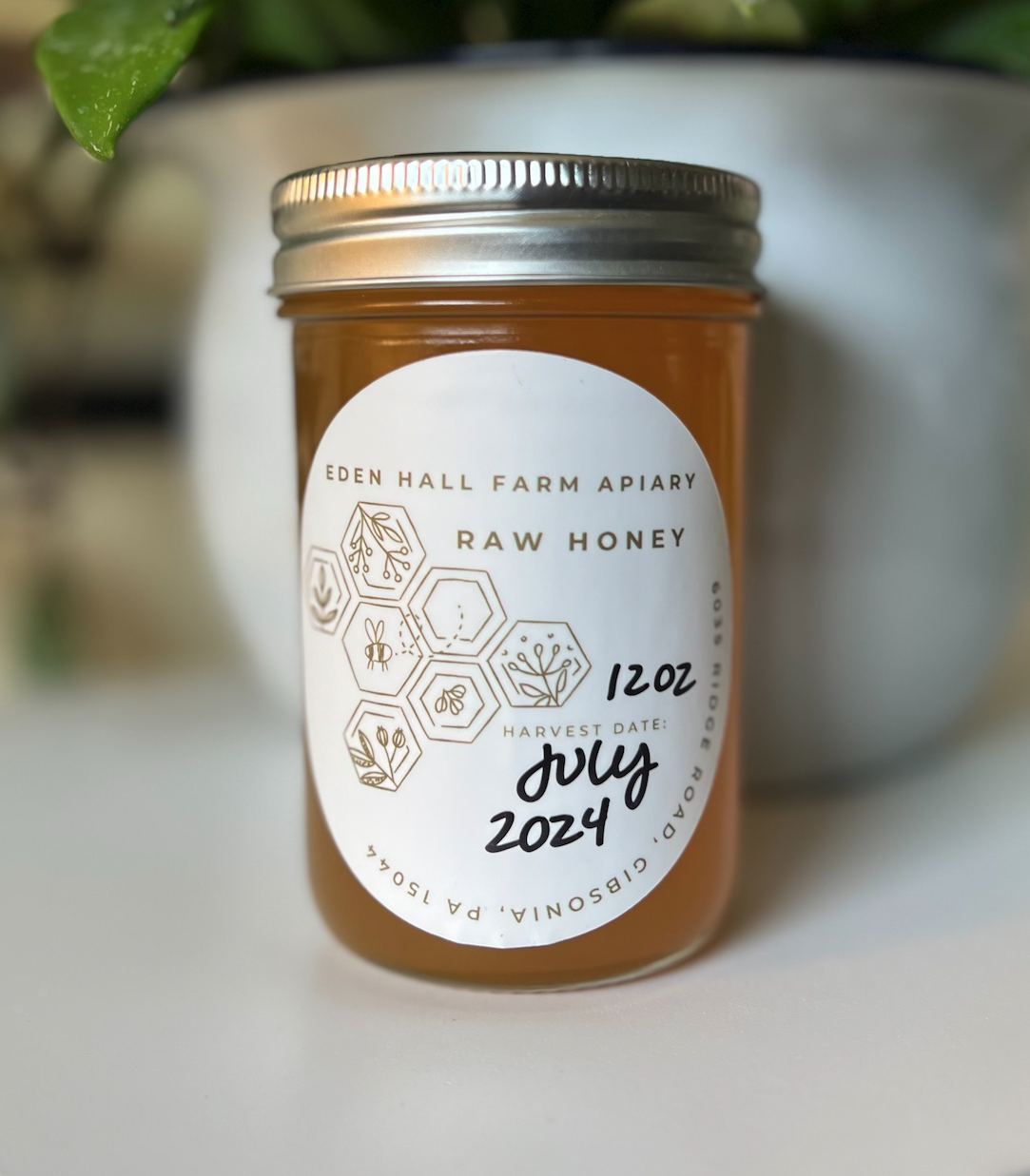 Eden Hall Farm's Raw Honey (12 oz. Jar)