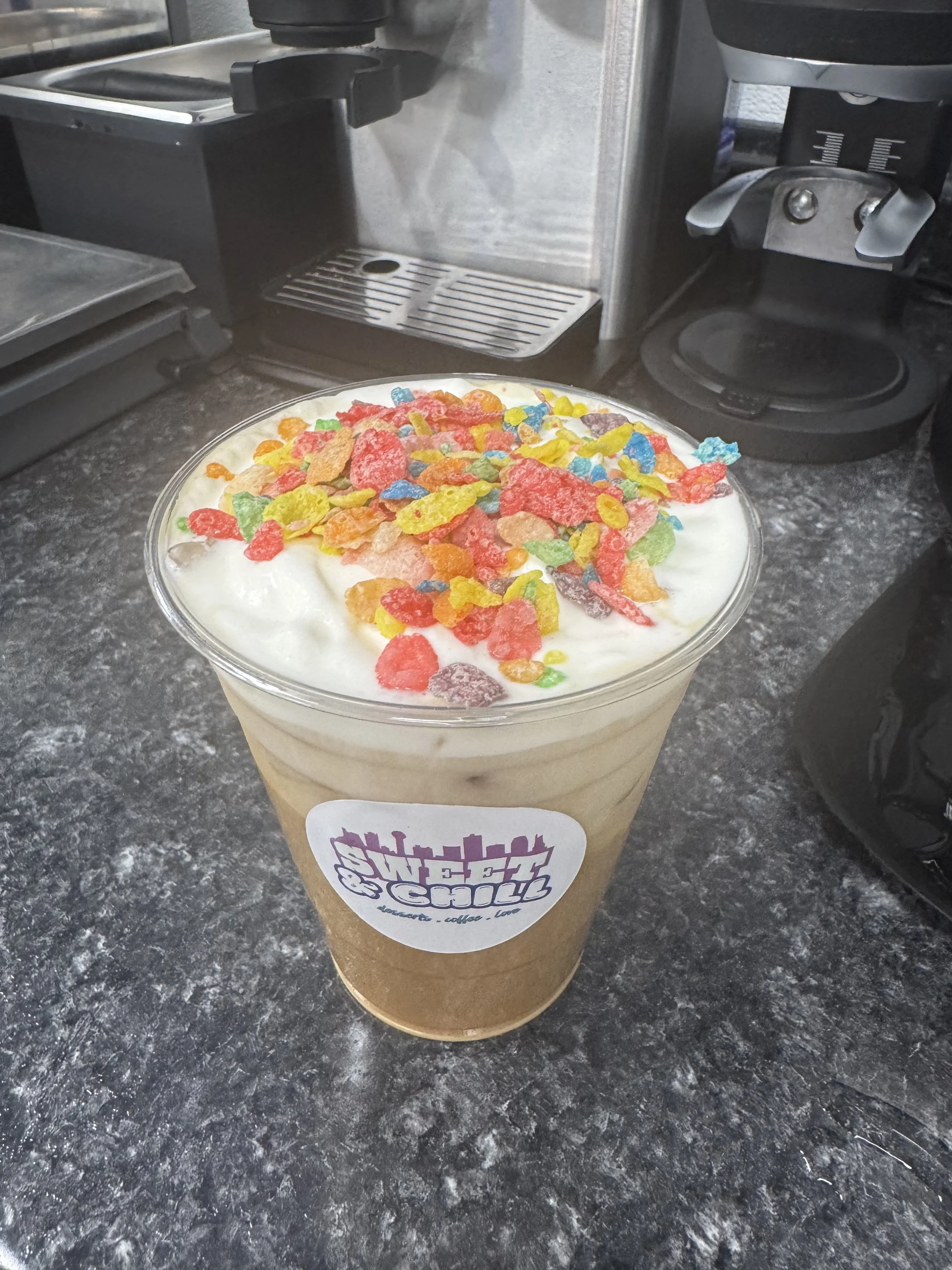 fruity pebble latte