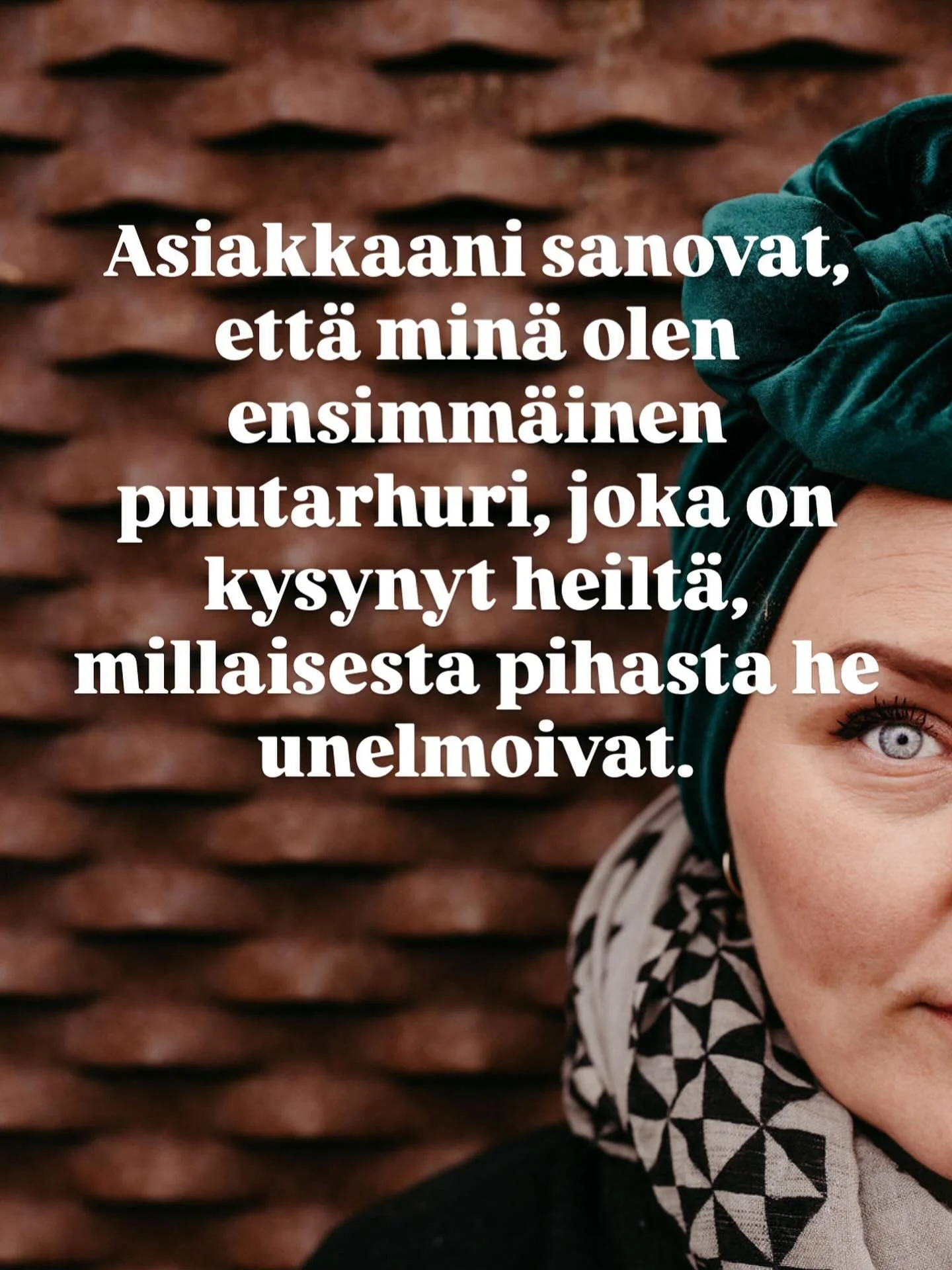 Moni on tottunut siihen, ett&auml; puutarhasuunnittelu tarkoittaa vain kasvilistoja ja mittakaavoja, teknisi&auml; ratkaisuja ja maskuliinisuutta.

Minulle se on ennen kaikkea keskustelua ja tulkintaa siit&auml;, miten piha voi tukea asiakkaani hyvin