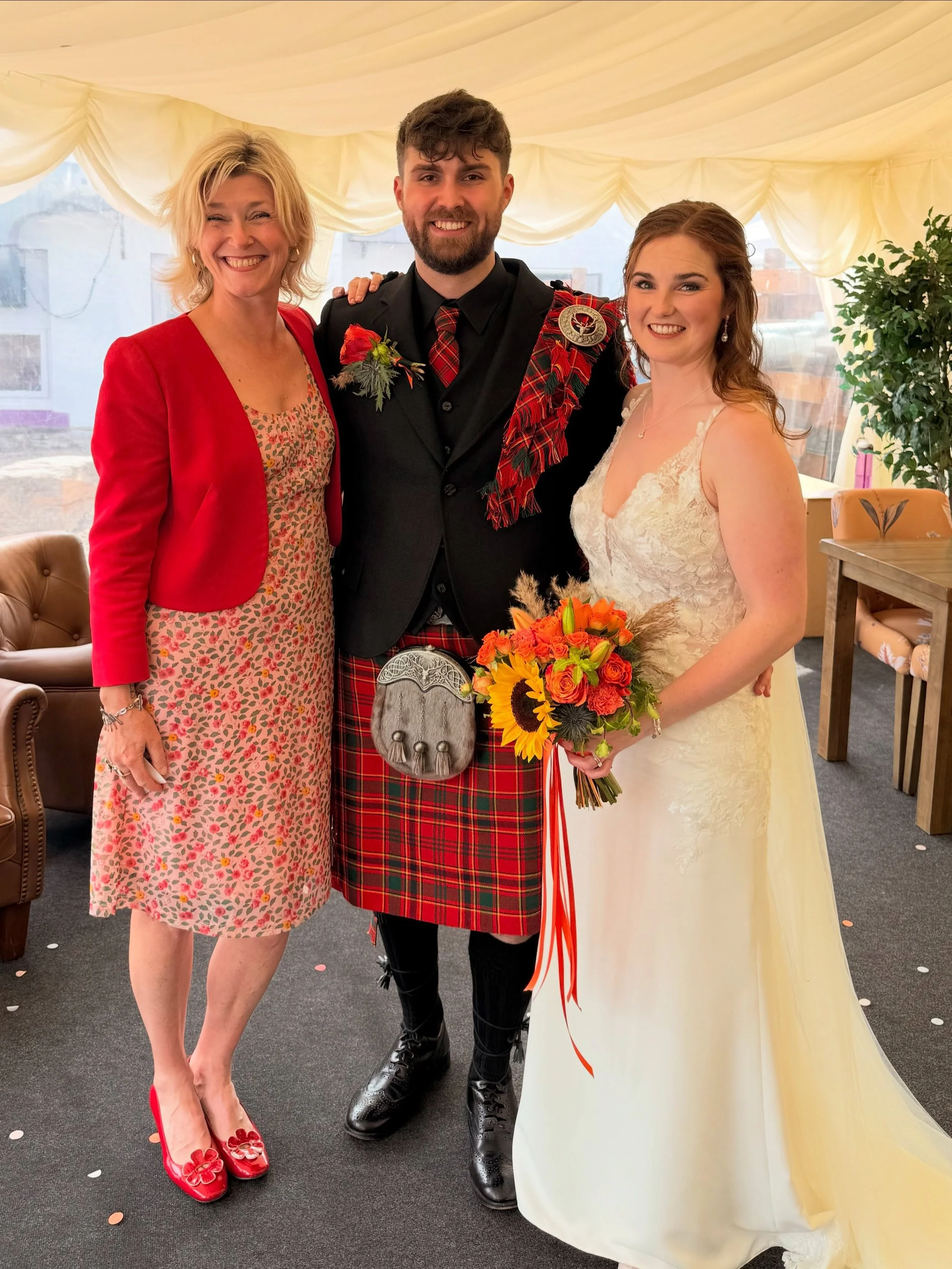 The gorgeous Frances and Jordan chose North Sands Hotel for their wedding because it has the hugest dance floor around!
Their story started at Dounreay, continued with long walks, long drives with great soundtracks, supporting each other in sport, an