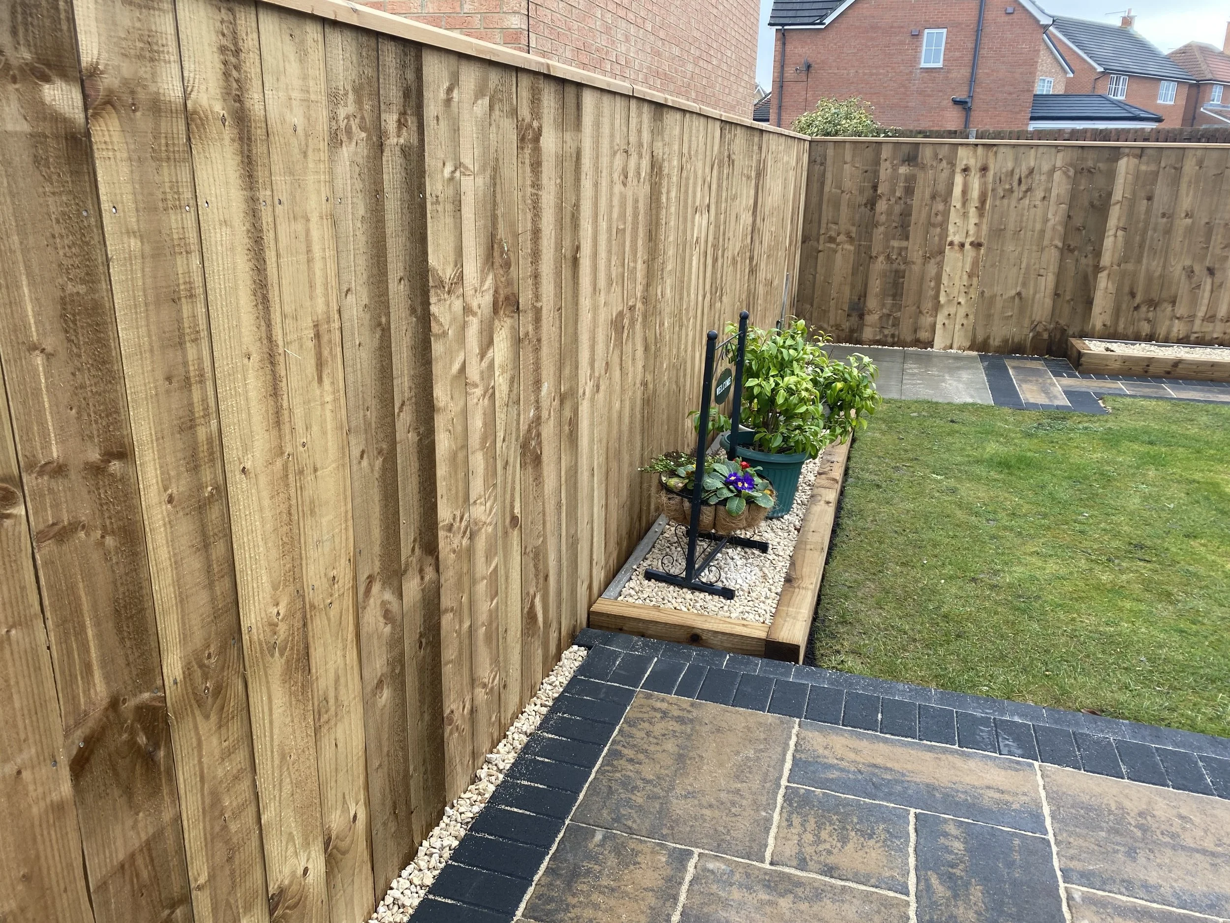 Timber garden fence