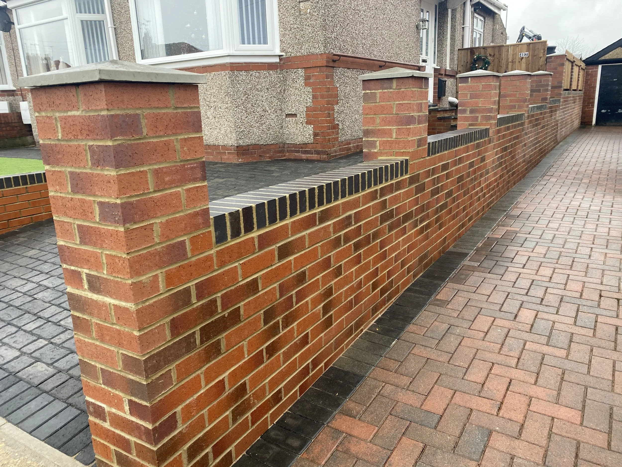 Boundary brick wall