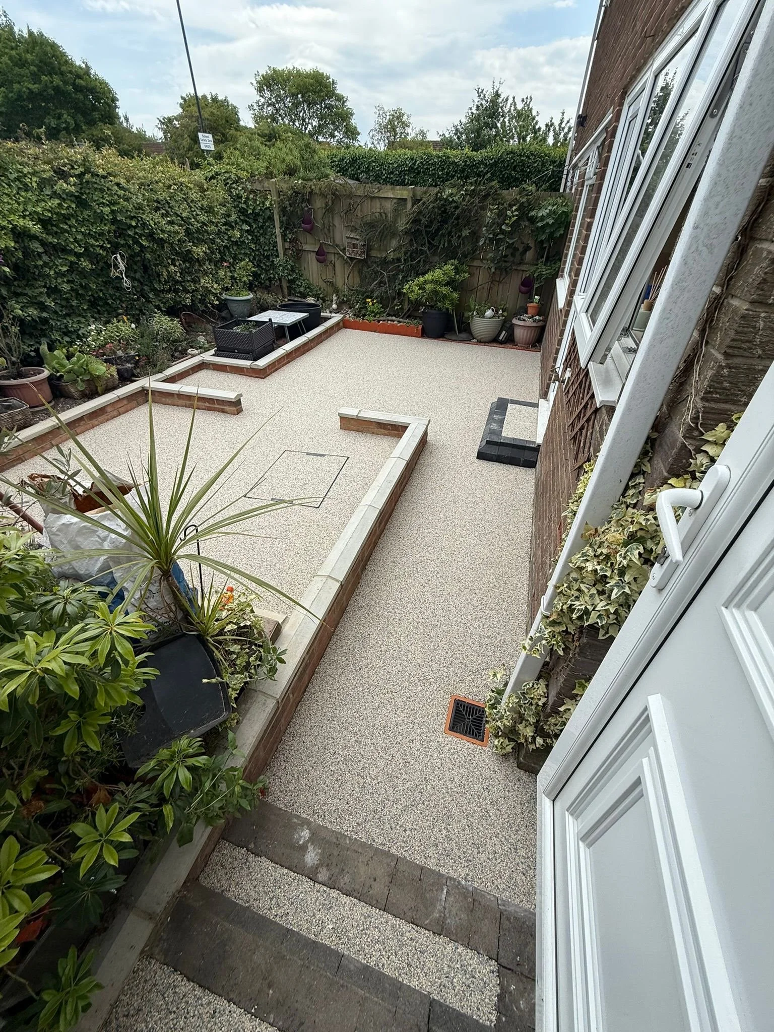 Resin bound patio