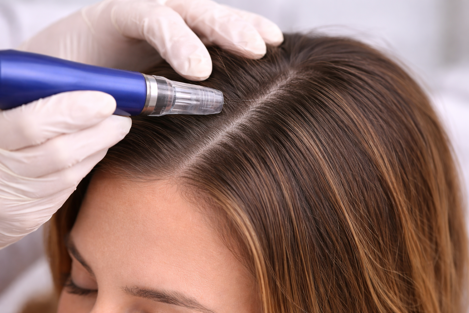 Hair restoration scalp microneedling treatment at HuDerma Clinic Harley Street London