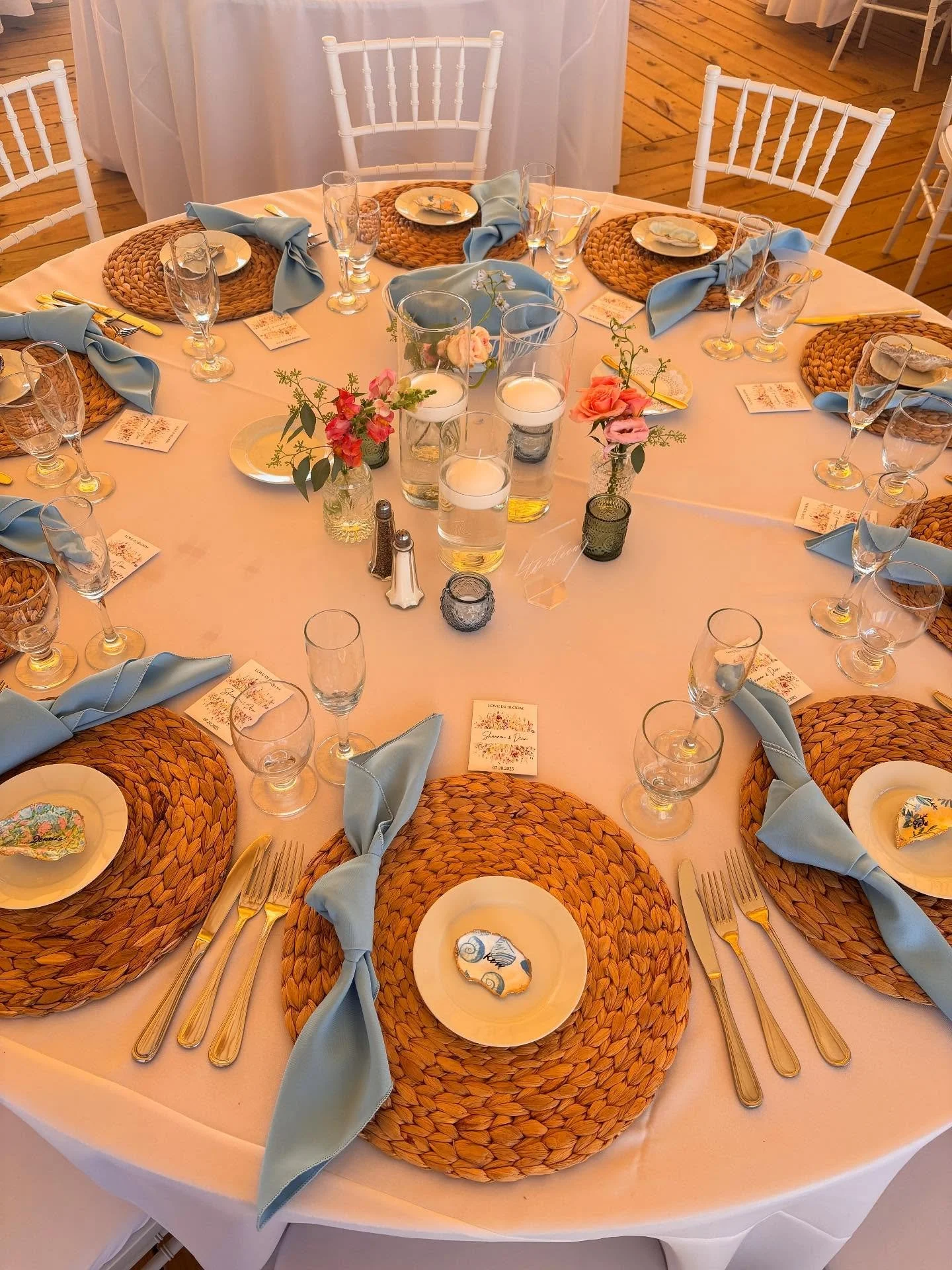 7.20.2025 - Love in Bloom (and by the Sea!) 

Some detail shots of Shannon and Dean&rsquo;s incredible, colorful, beautiful wedding! 

@bristol_harbor_inn 
@pranzicatering 
@bloomingblossoms.wedding