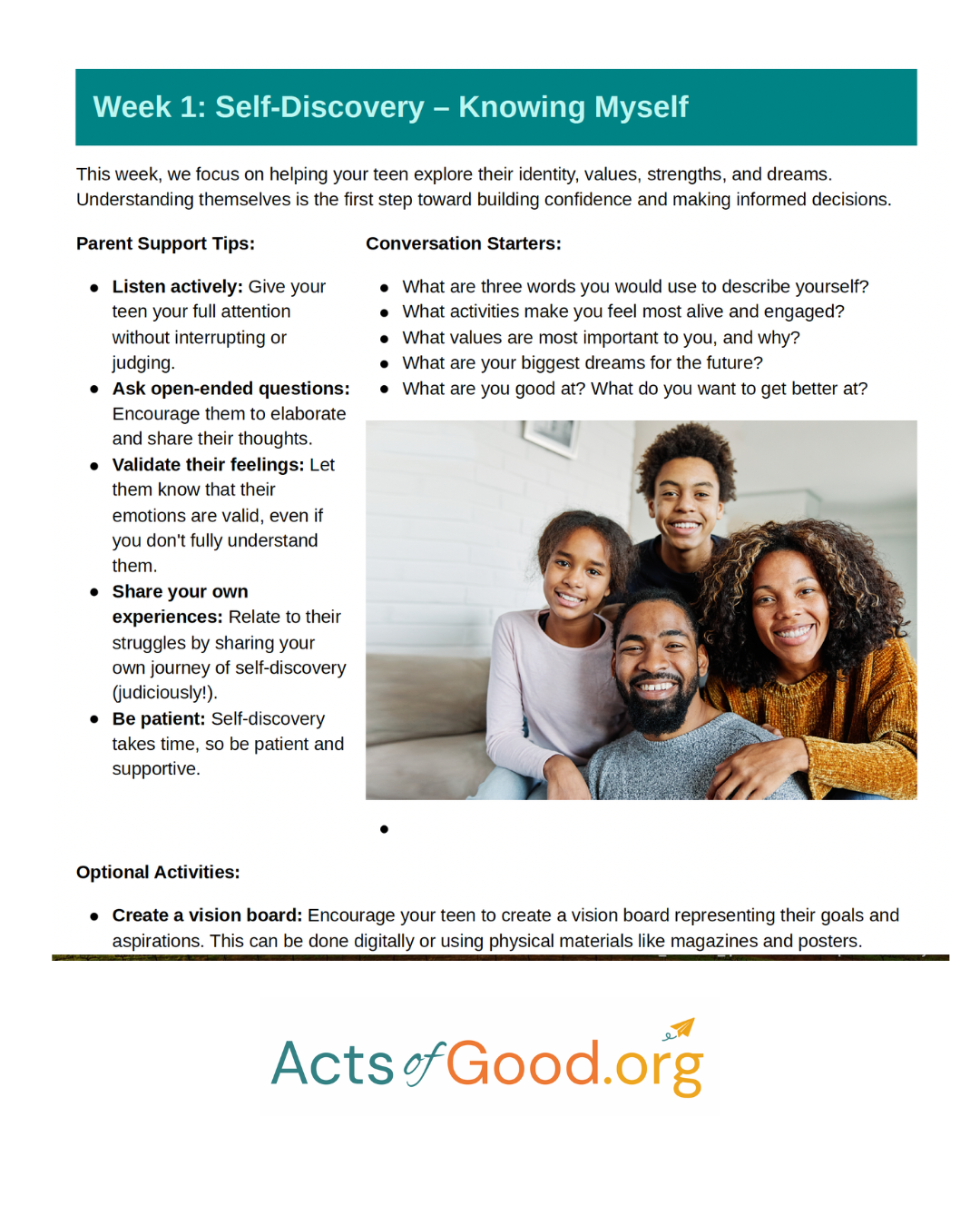 Week 1 Parent Companion Guide