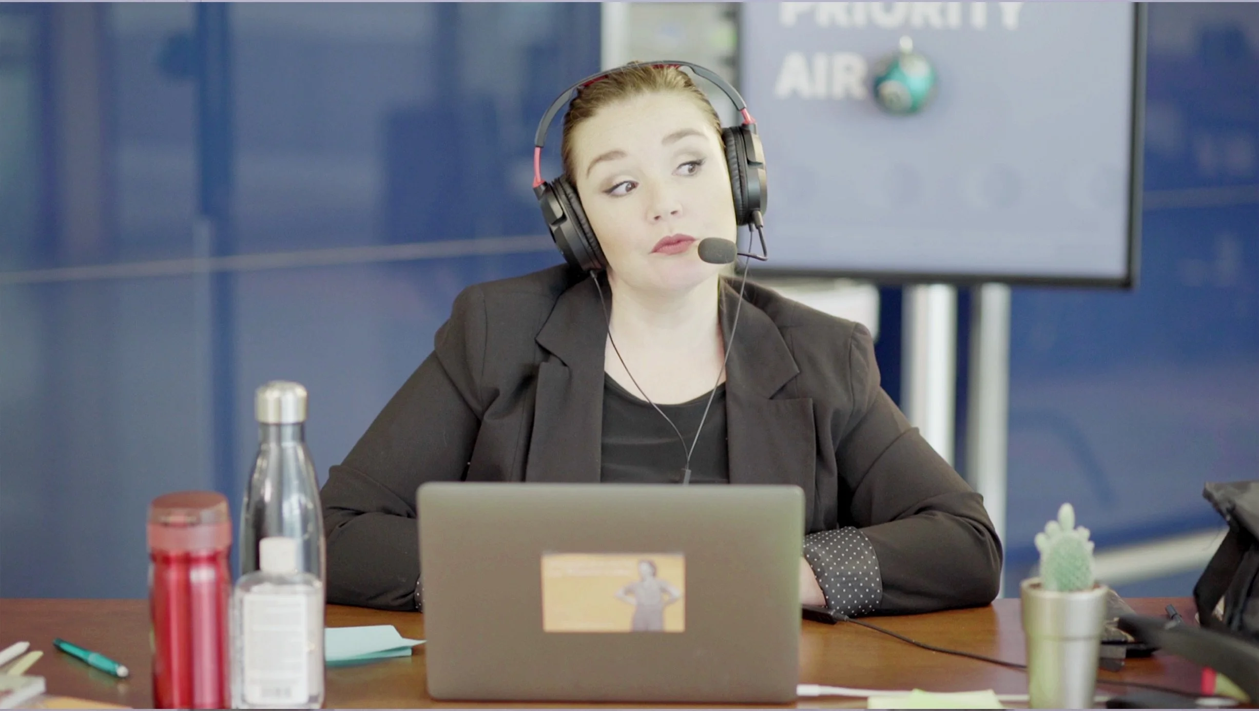 Maureen Batt as Customer Service Rep in December. Still by Claire Fraser.jpg