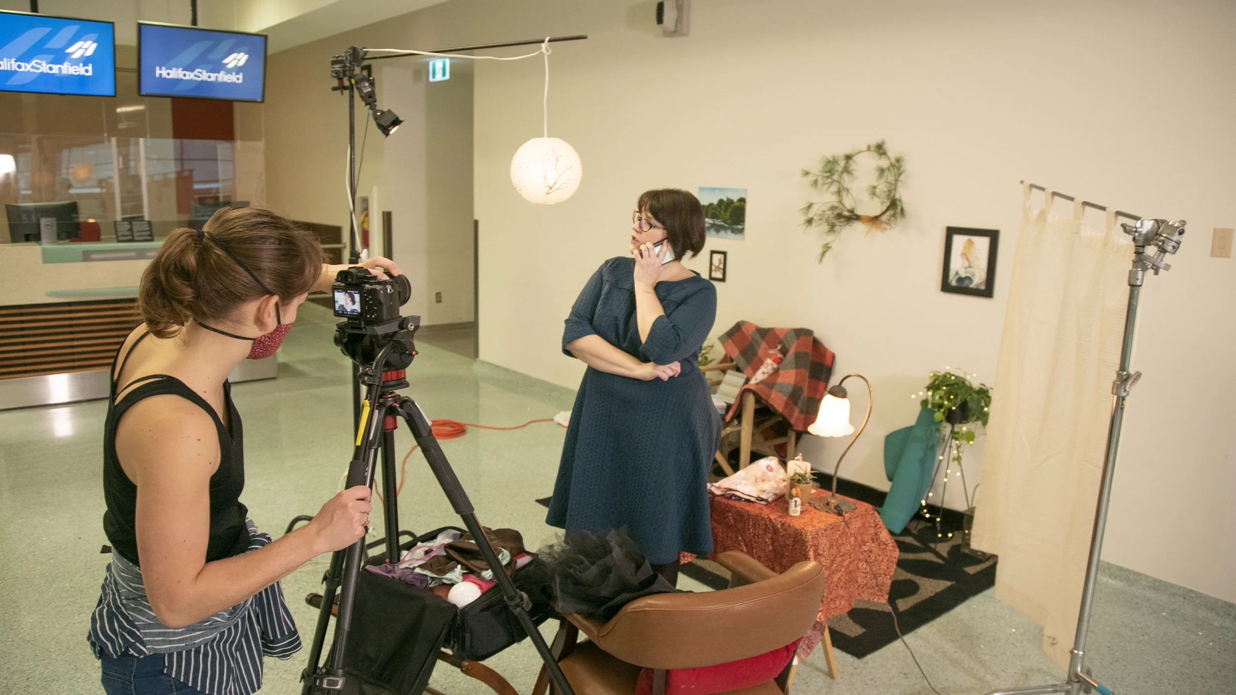 Claire Fraser Camera Operator and Erin Bardua as Julia. Photo by Halley Davies.jpg