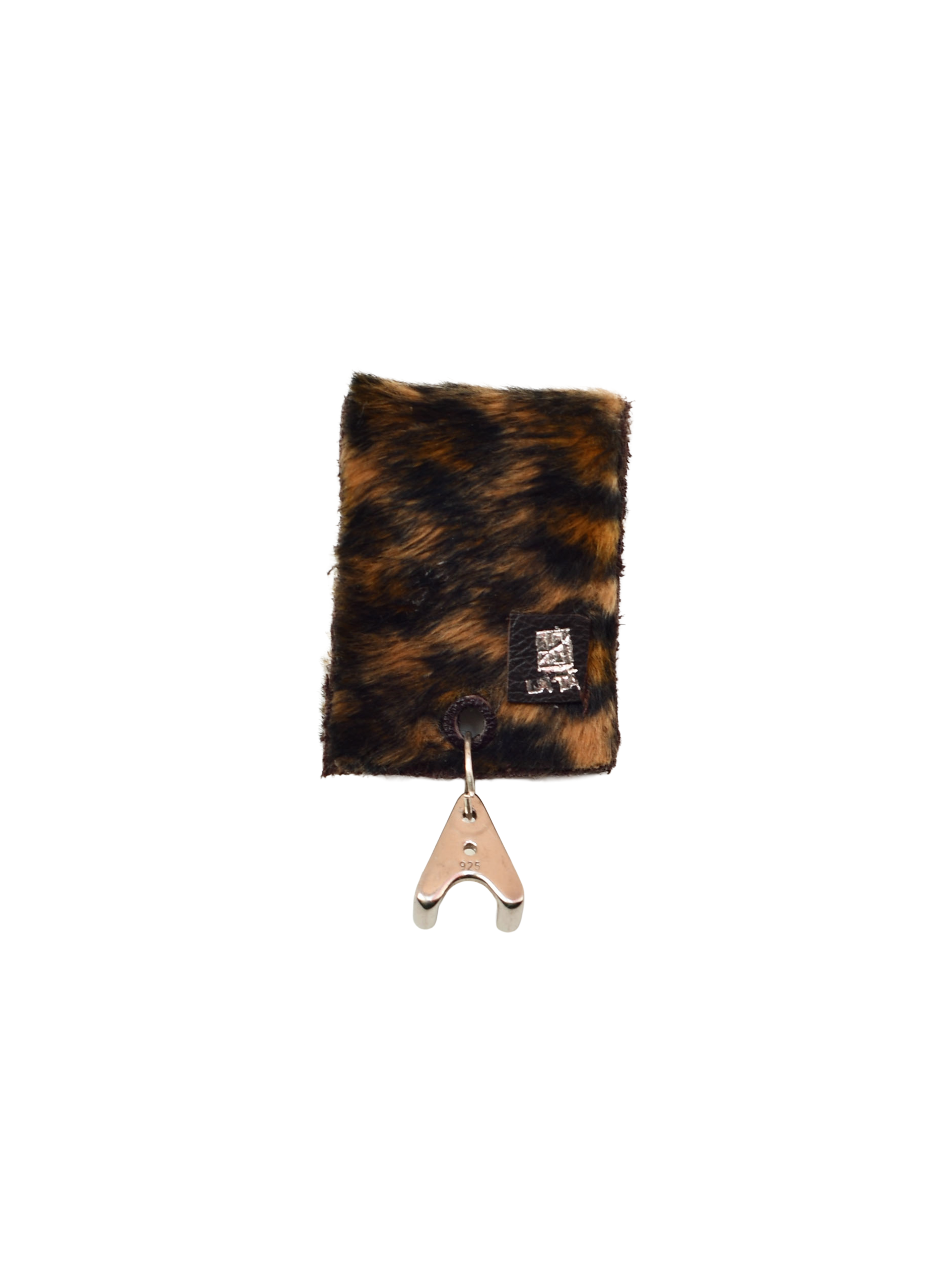 Cheetah fabric patterned  with silver Claw. eyewear accessory