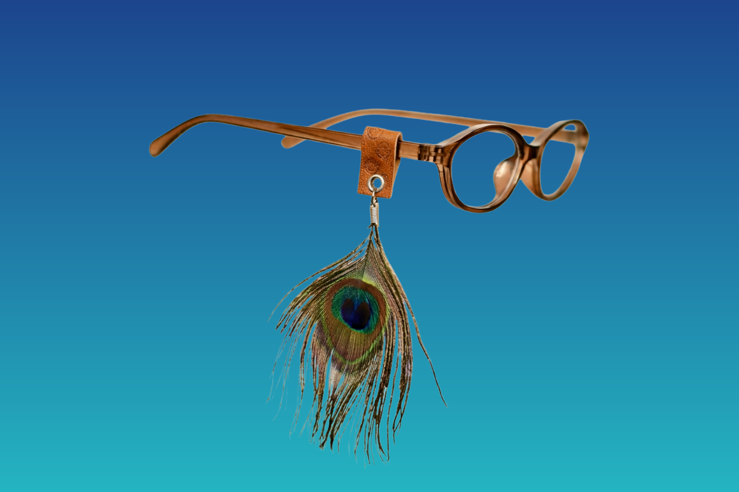 Peacock feather charm