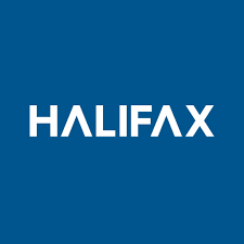 Halifax logo on blue background