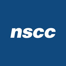 NSCC logo on a blue background