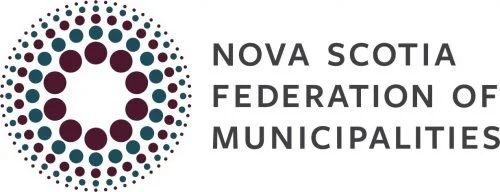 Logo of Nova Scotia Federation of Municipalities with circular dotted design.