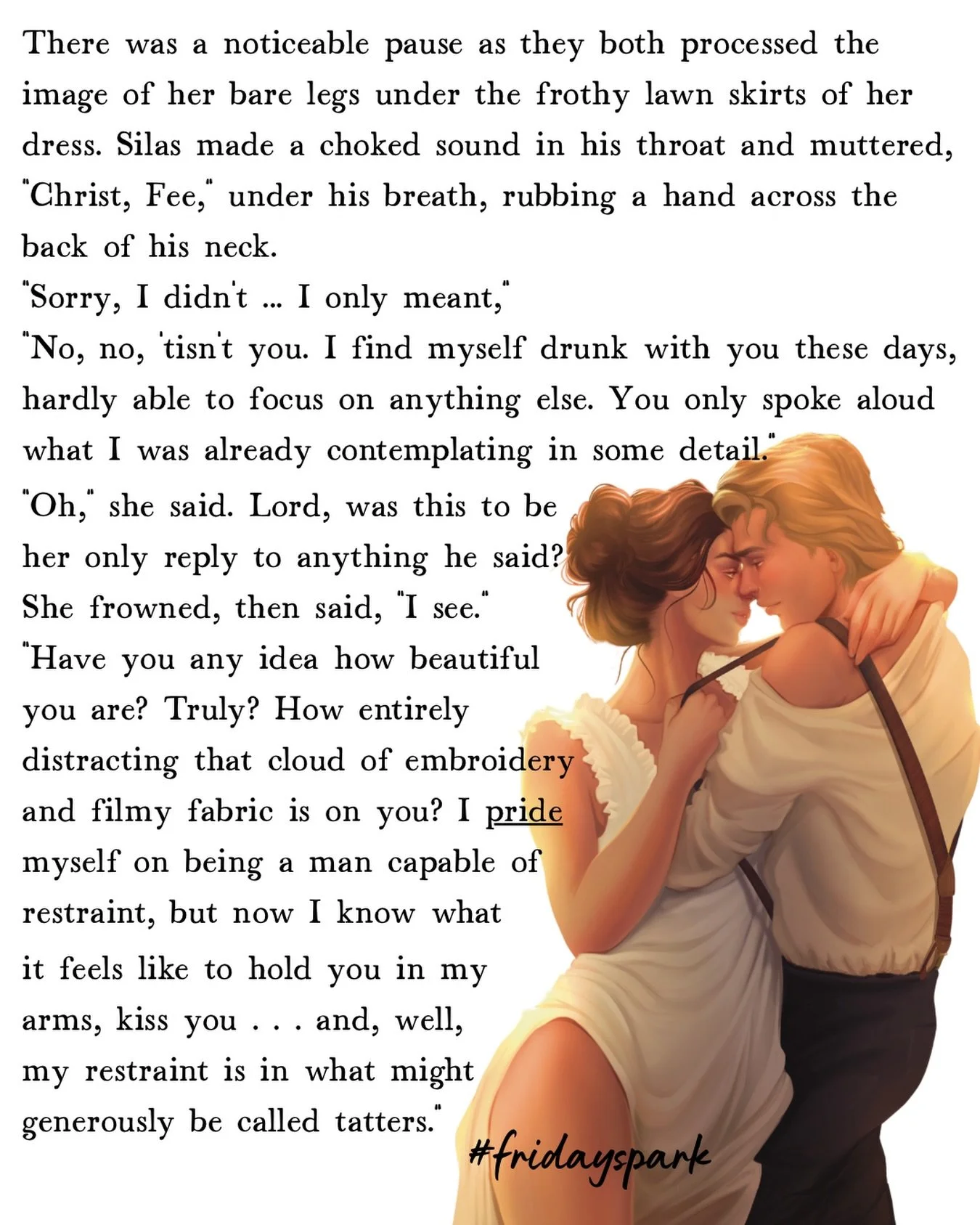 #fridayspark is pride and Silas is hanging onto his sanity with both hands in this excerpt.☺️ Art by the incomparable @palesile #outwithlanternsnovel